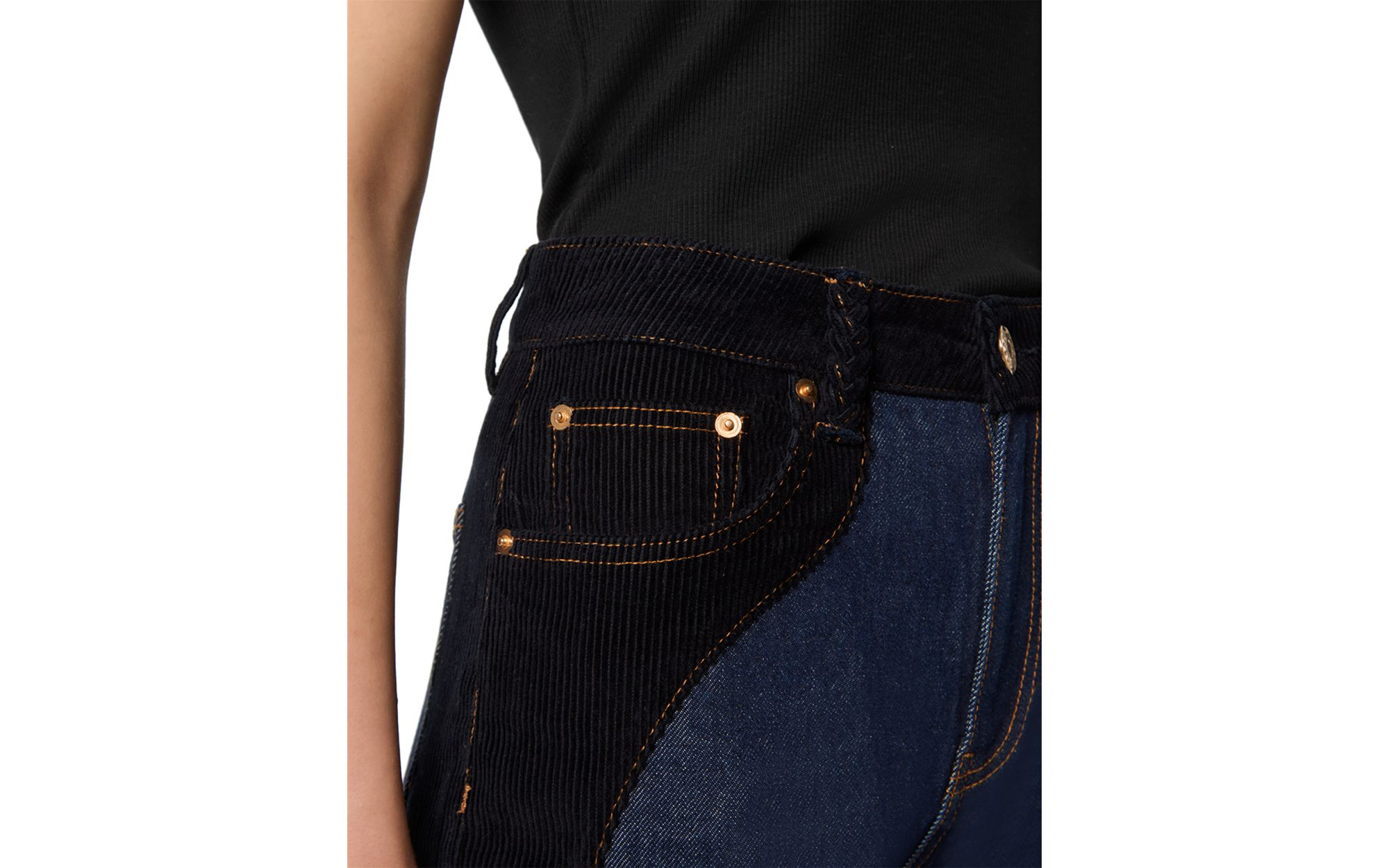 Panto High Rise Wide Leg Jeans in Denim Blue — Image 3