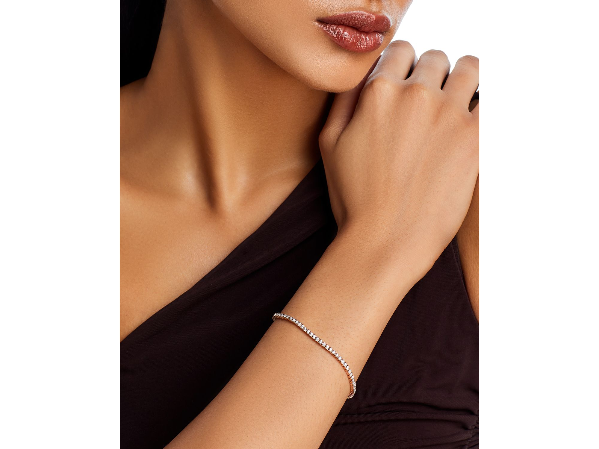 Diamond Tennis Bracelet in 14K Gold, 0.50 tcw — Image 3