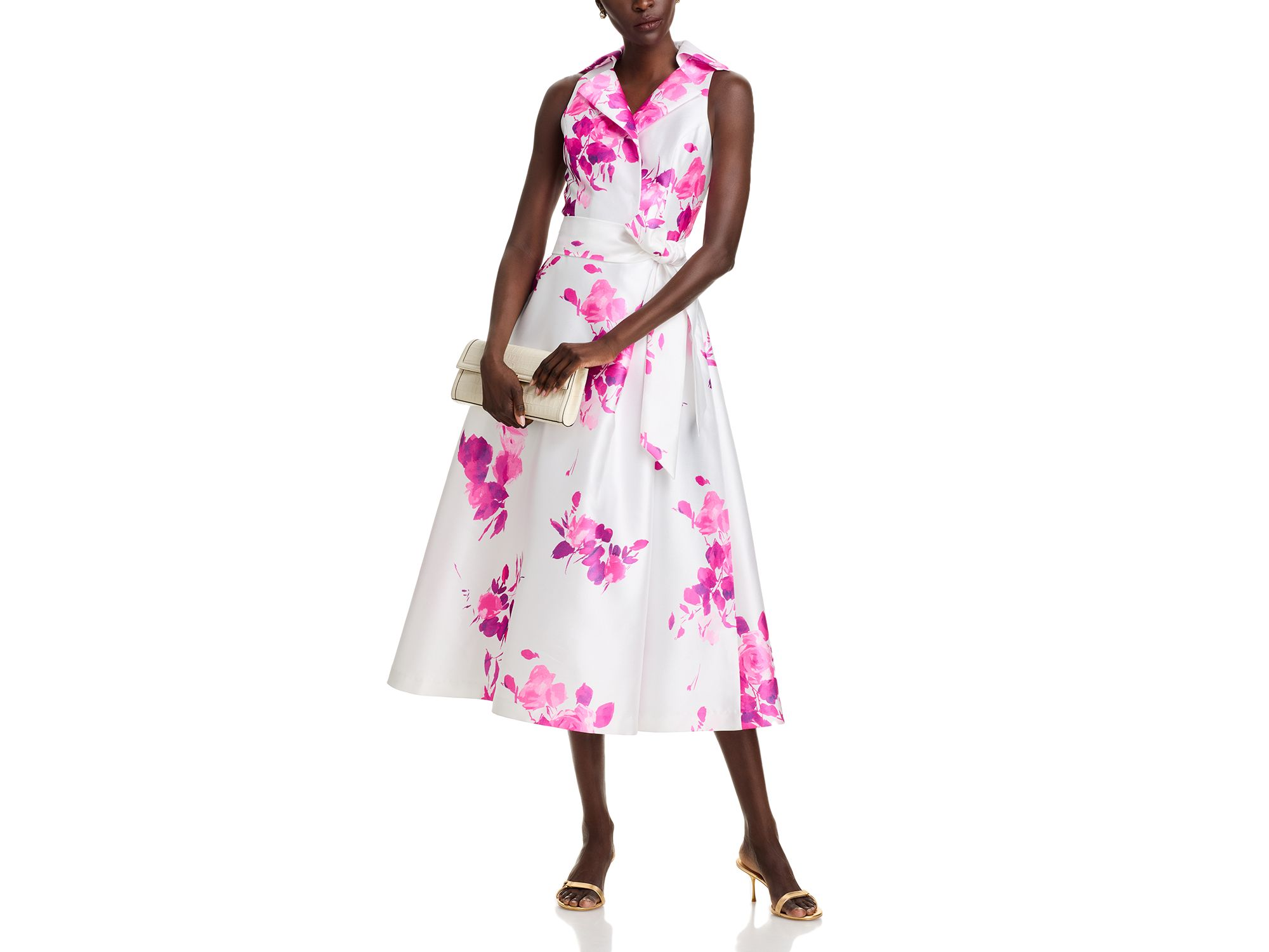 Pique Mikado Floral Dress — Image 3