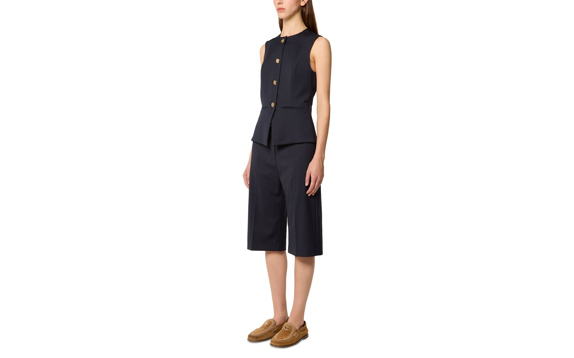 Fitted Sleeveless Blazer — Image 6