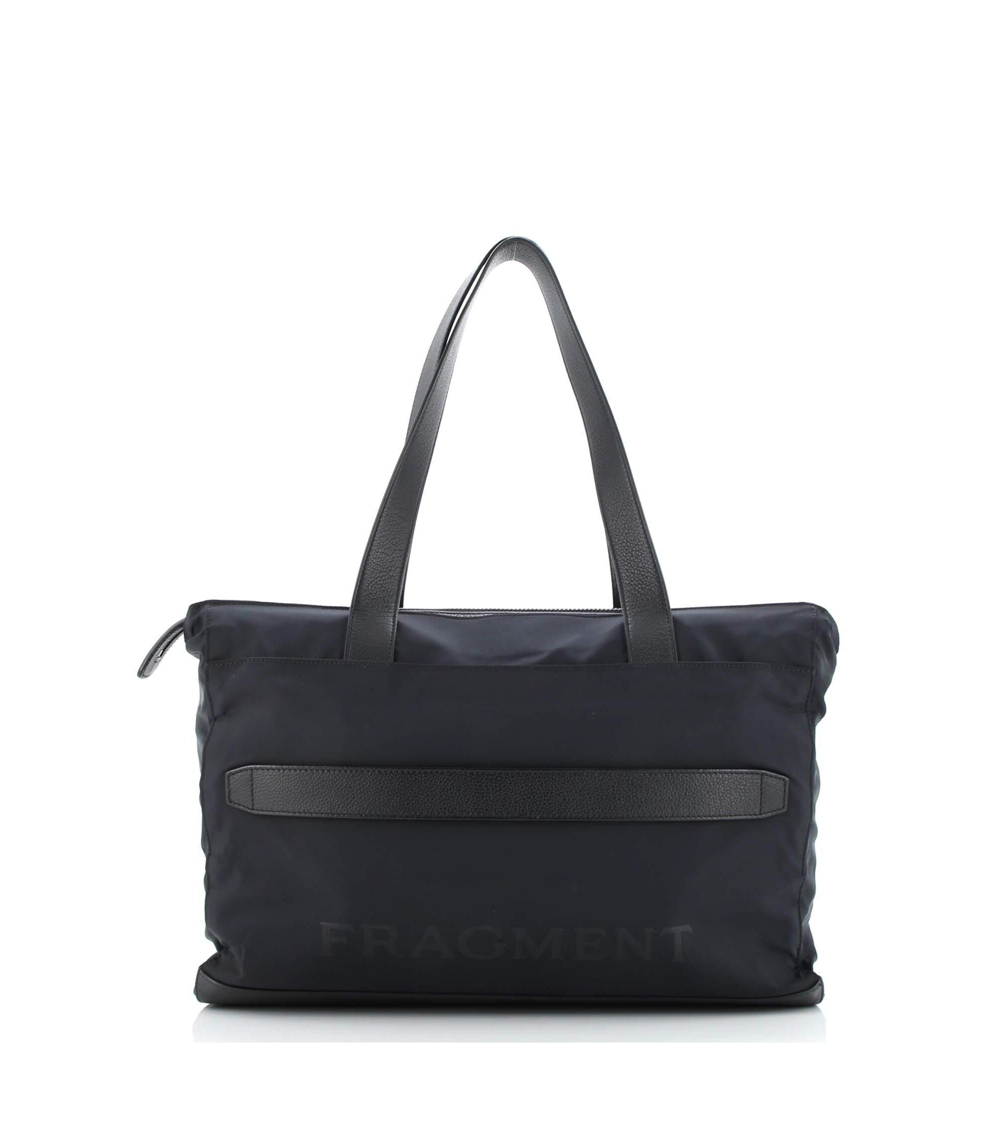 Medium Fragment Zip Tote Nylon with Leather — Image 4