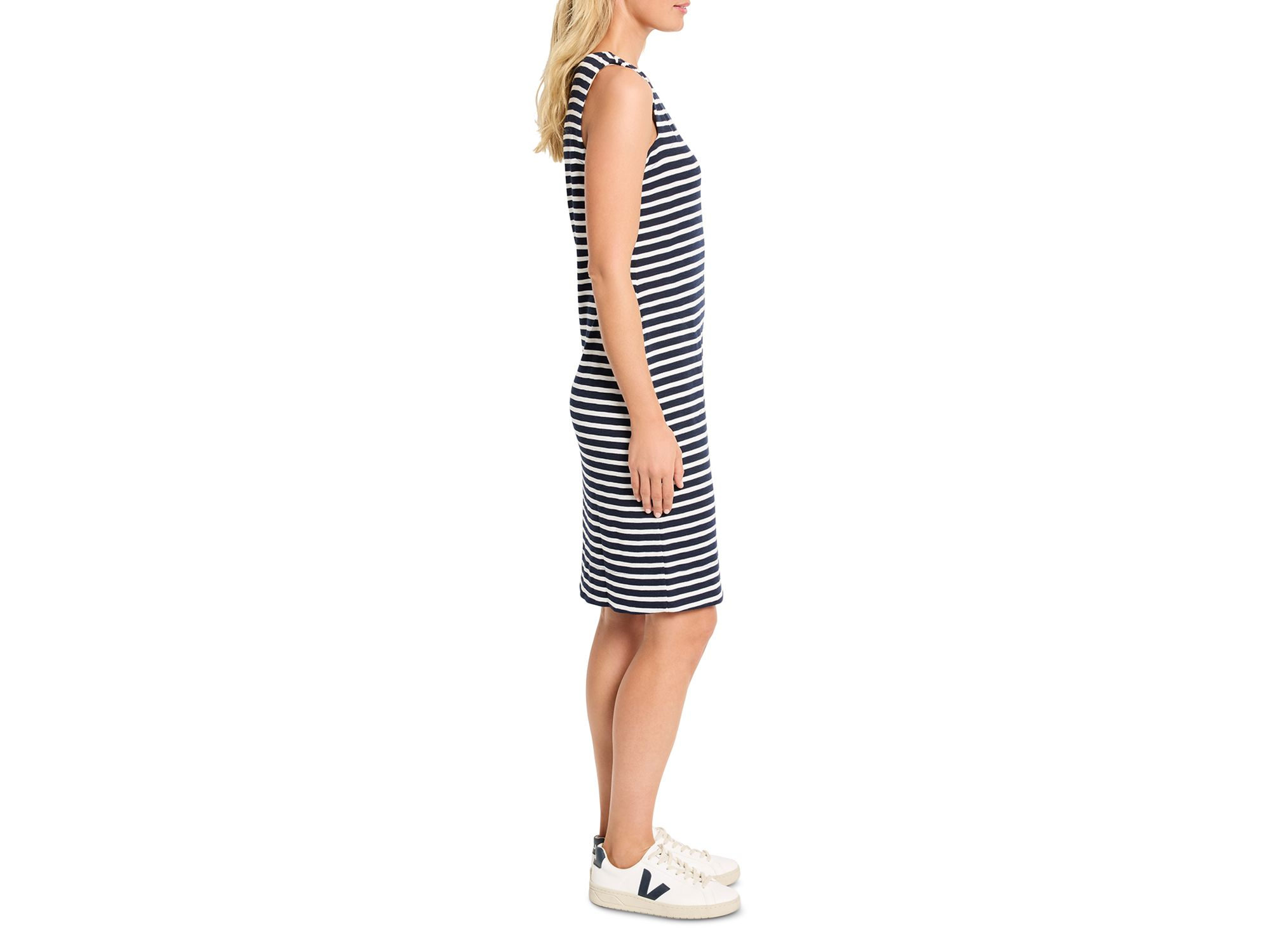 Striped Sleeveless V Neck Dress — Image 5