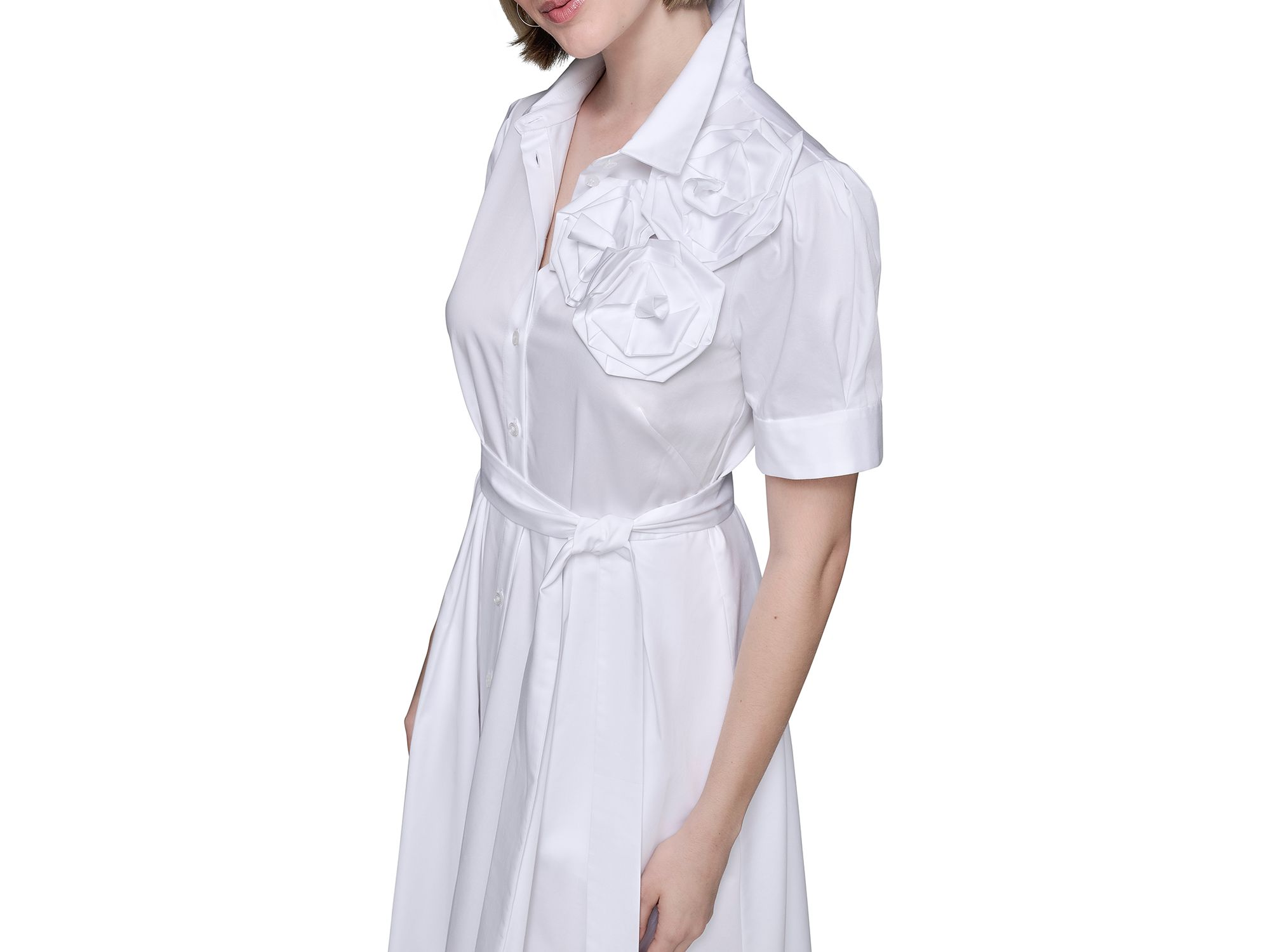 Flower Corsage Shirtdress — Image 3