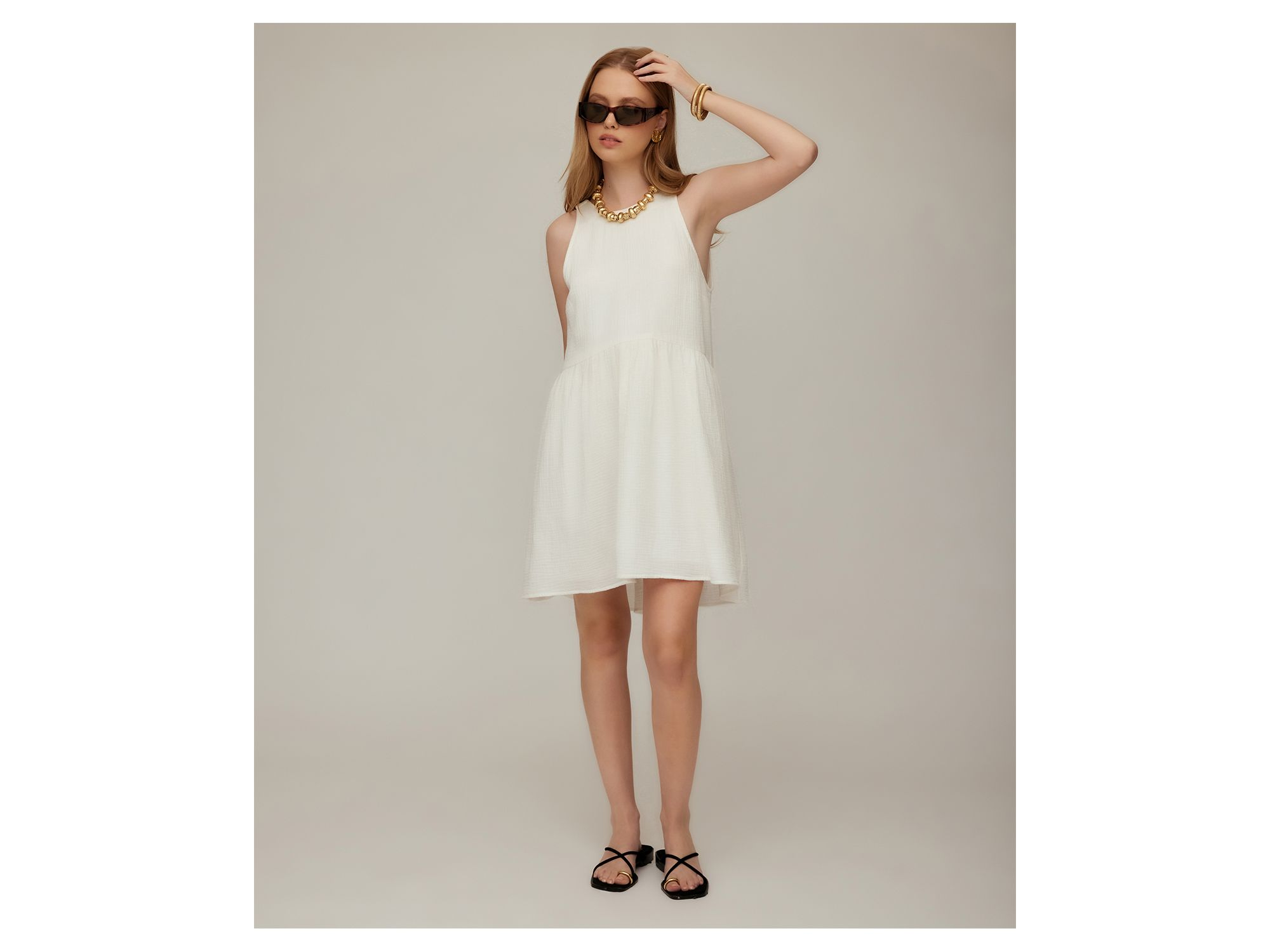 Cianni Tie Neck Dress — Image 5