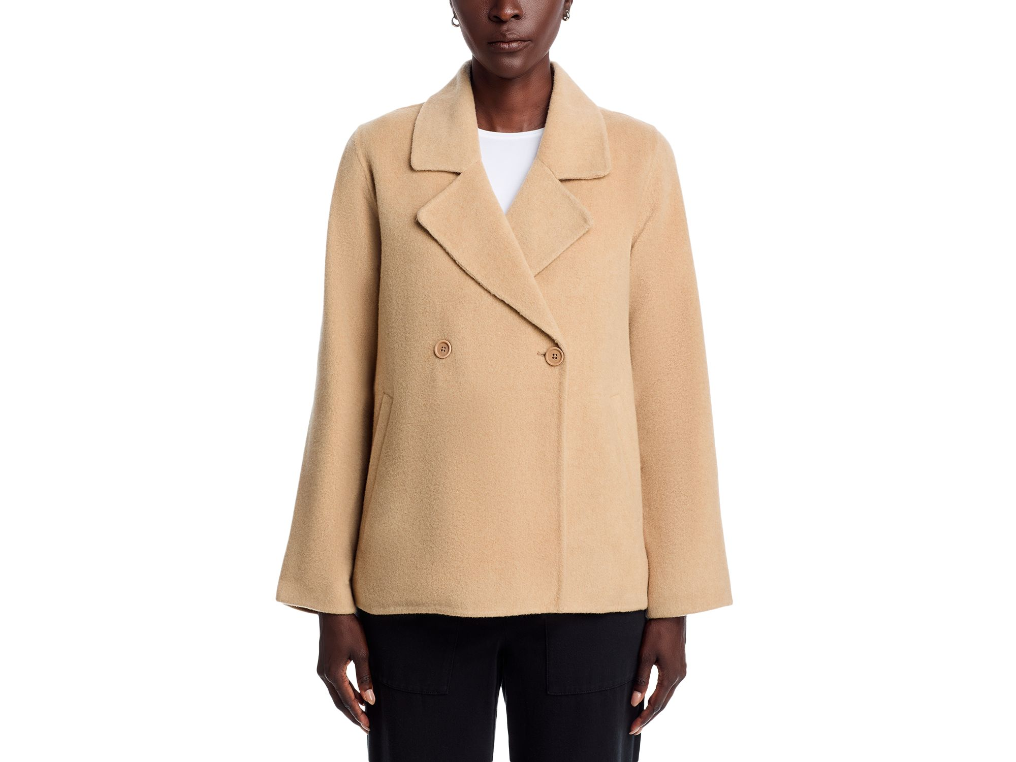 Wool Double Breasted Trench Jacket — Image 3