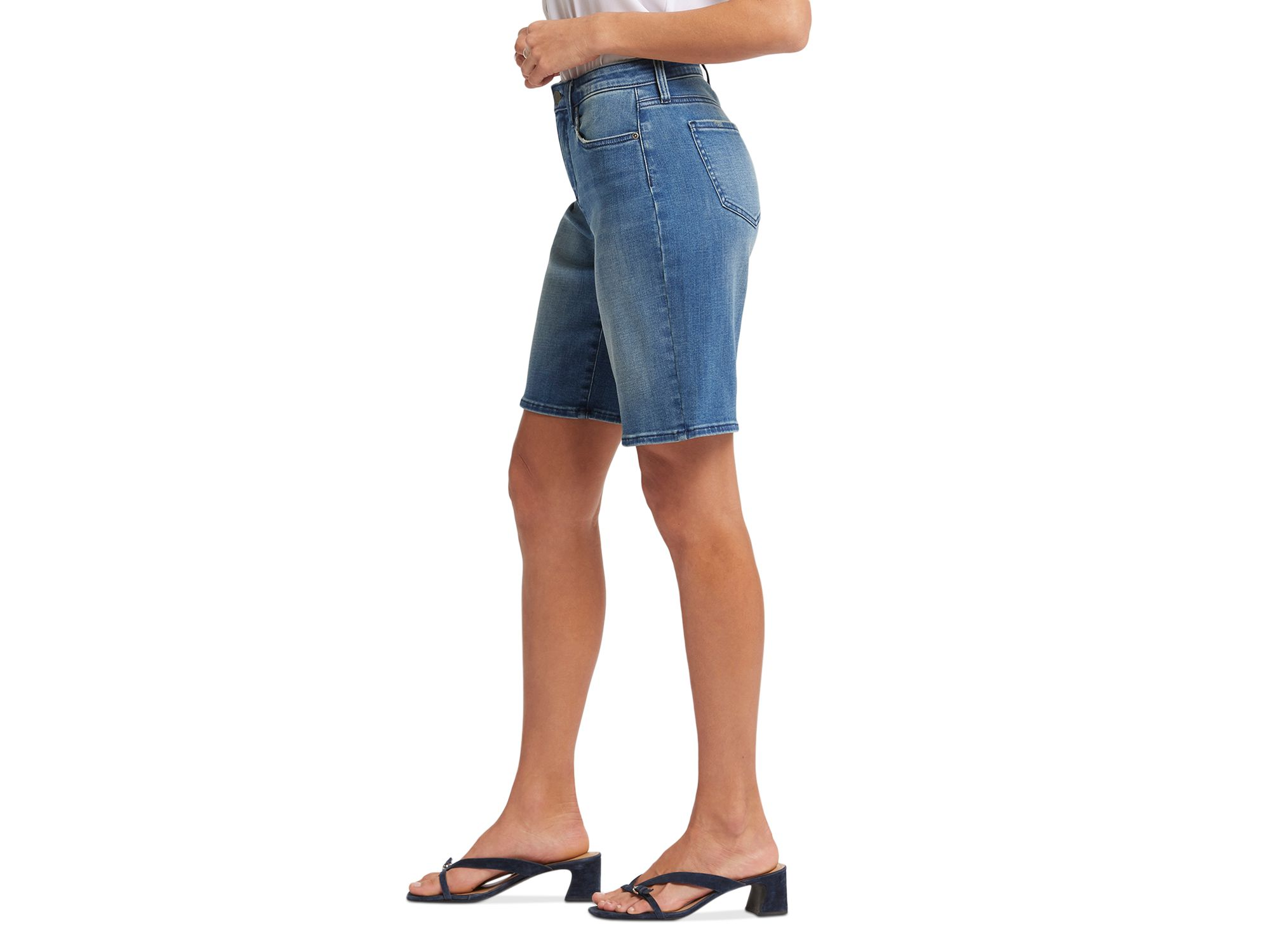 Lilly Boyfriend Denim Shorts in Cascade Wave — Image 3