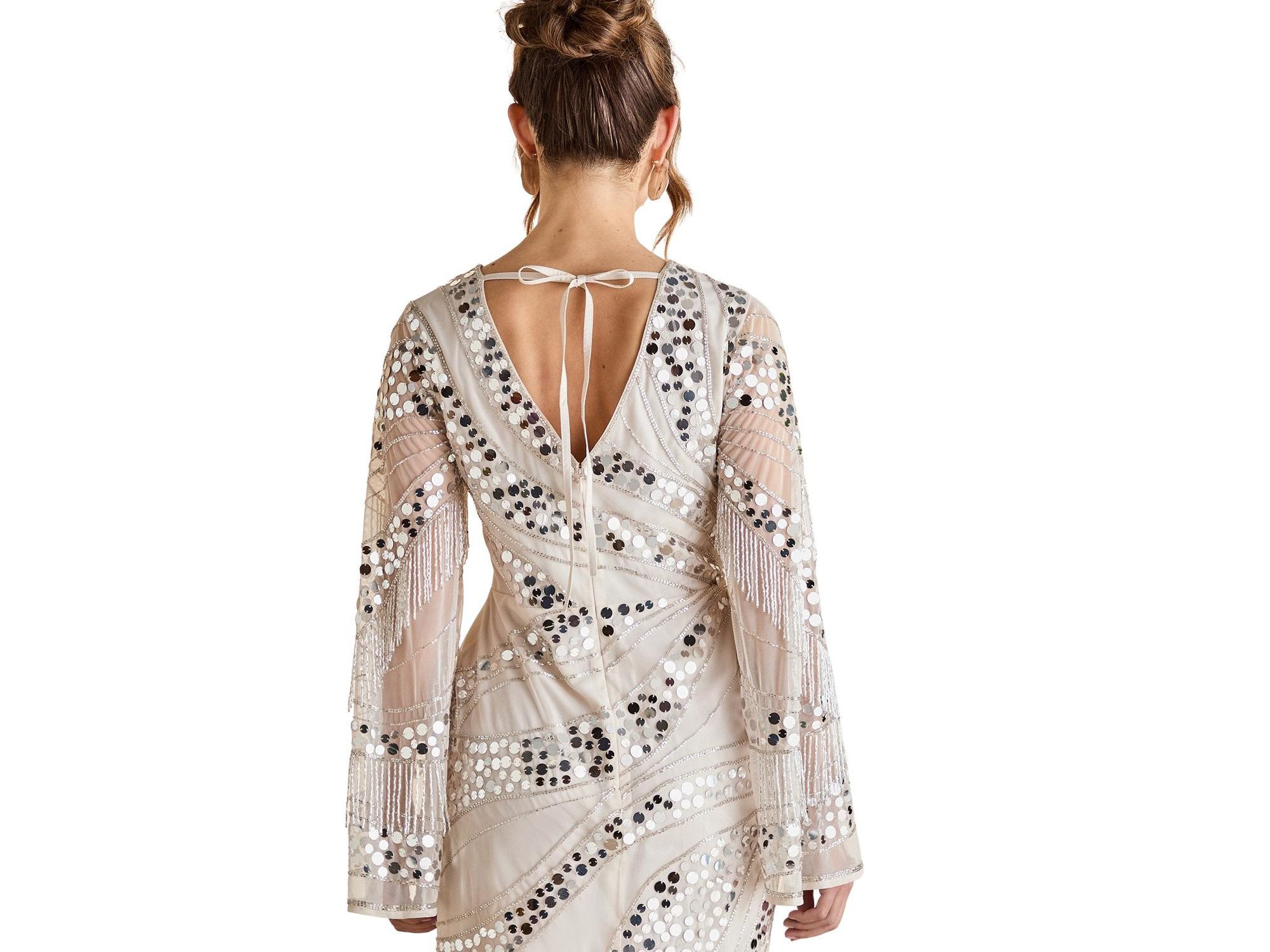 Flare Sleeve Sequin Mini Dress — Image 3
