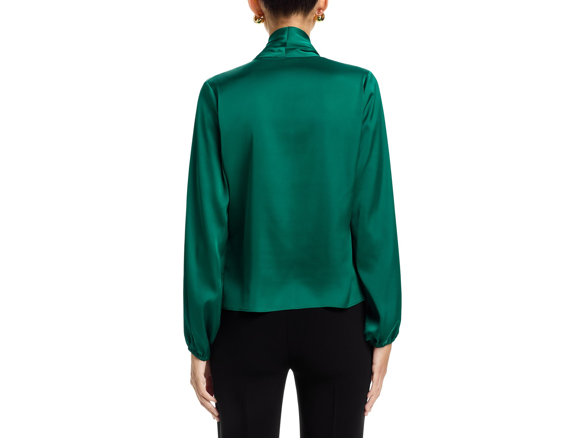 Long Sleeved Wrap Bodice Blouse — Image 3