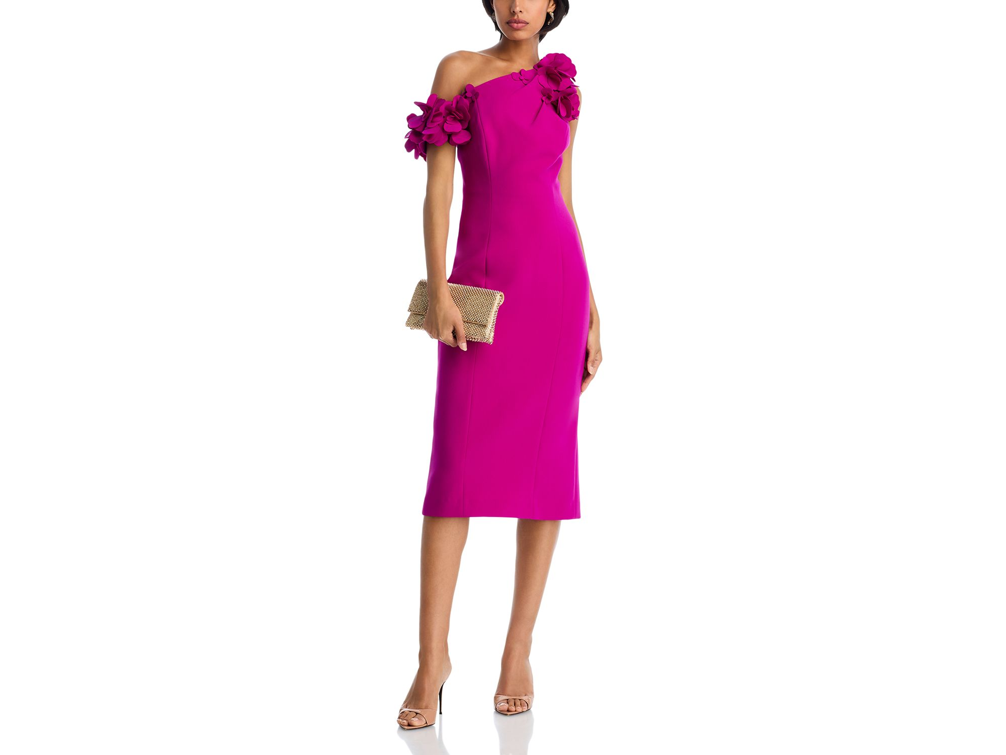 Flower Trim Sheath Dress — Image 3