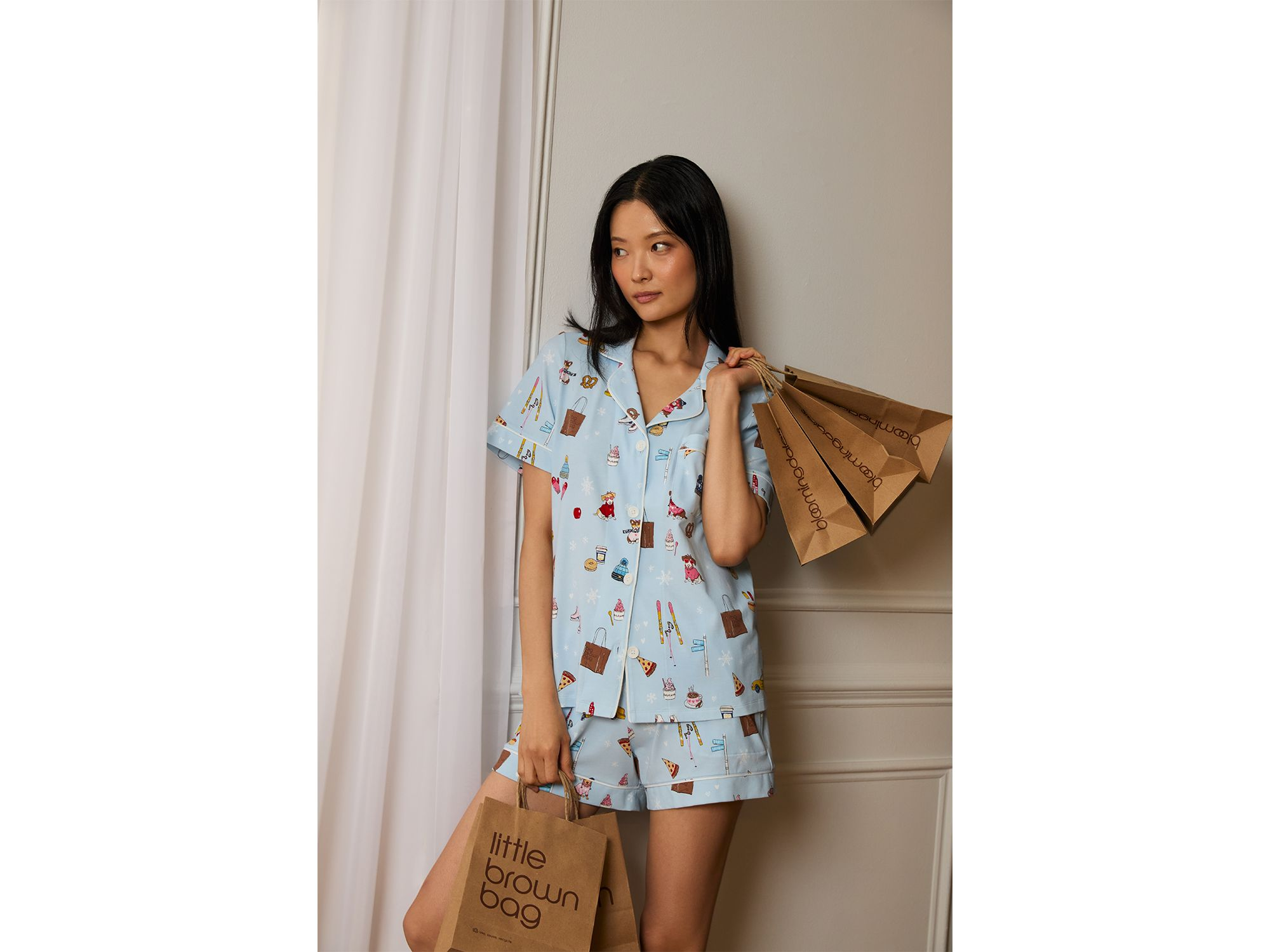 Printed Short Pajama Set - Exclusive — Image 5