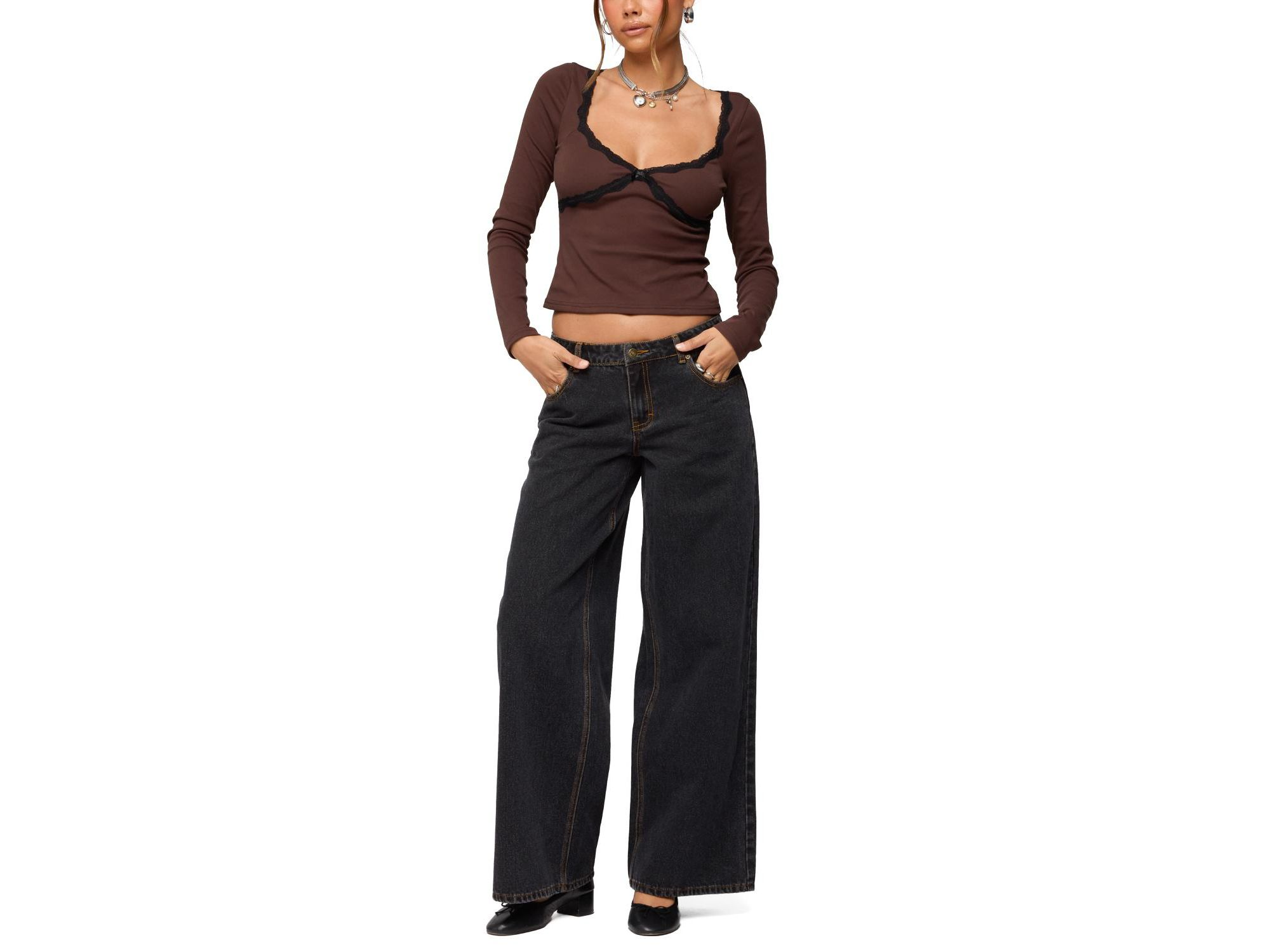 Porta Contrast Lacey Top — Image 5