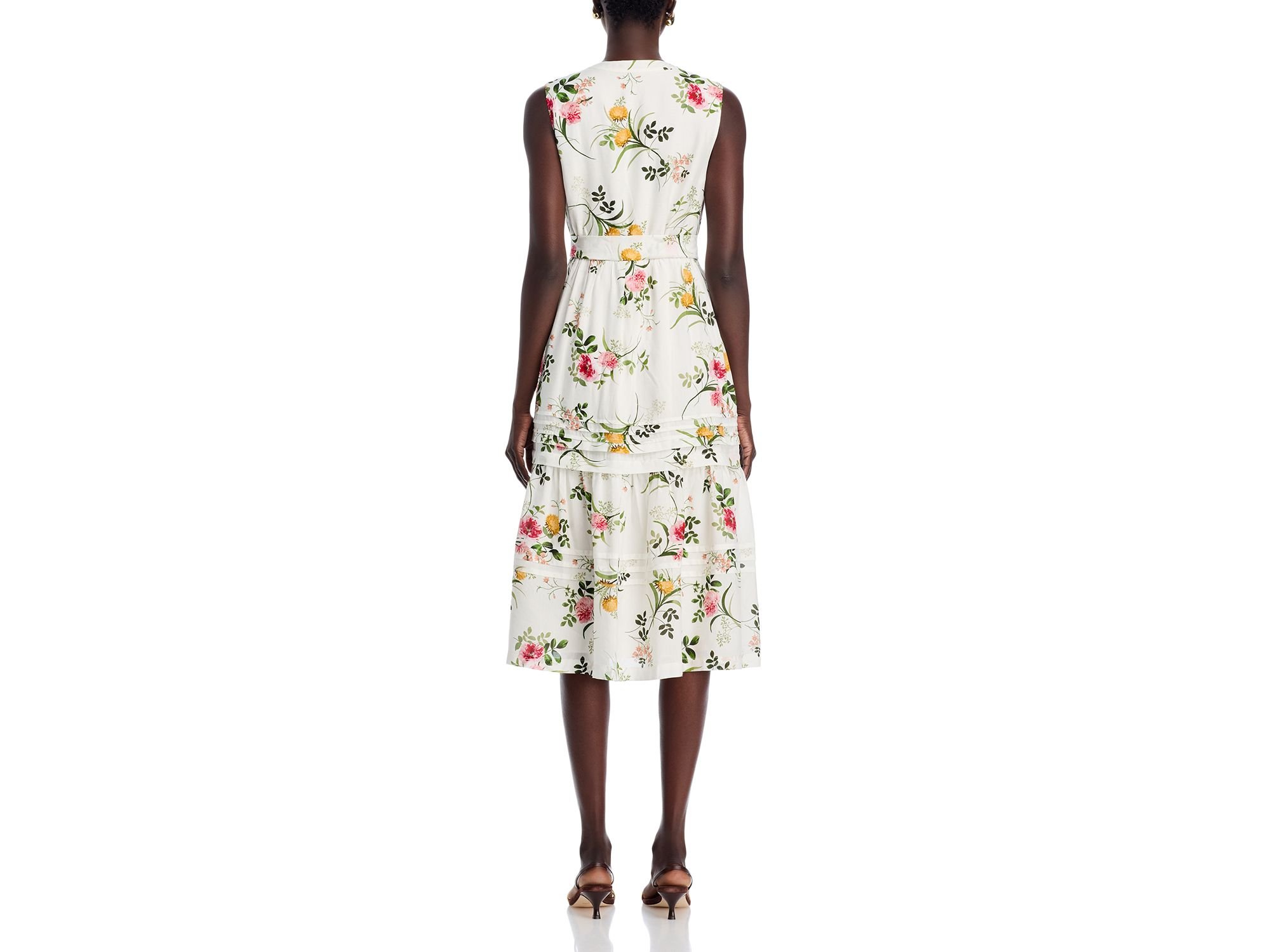 Violet Sleeveless Floral Midi Dress — Image 4