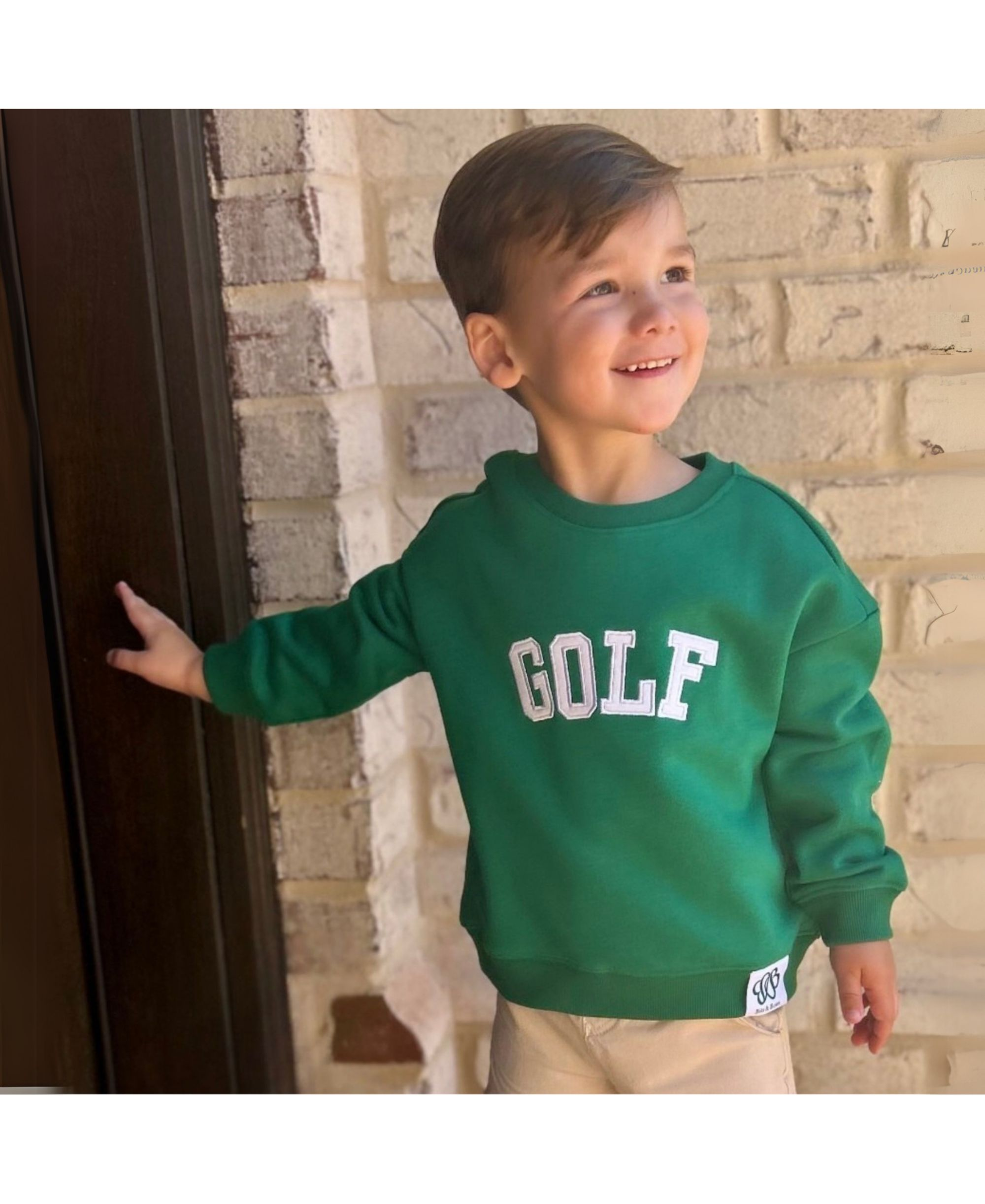 Unisex Kids Golf Cotton Crewneck Sweatshirt - Baby, Little Kid, Big Kid — Image 5