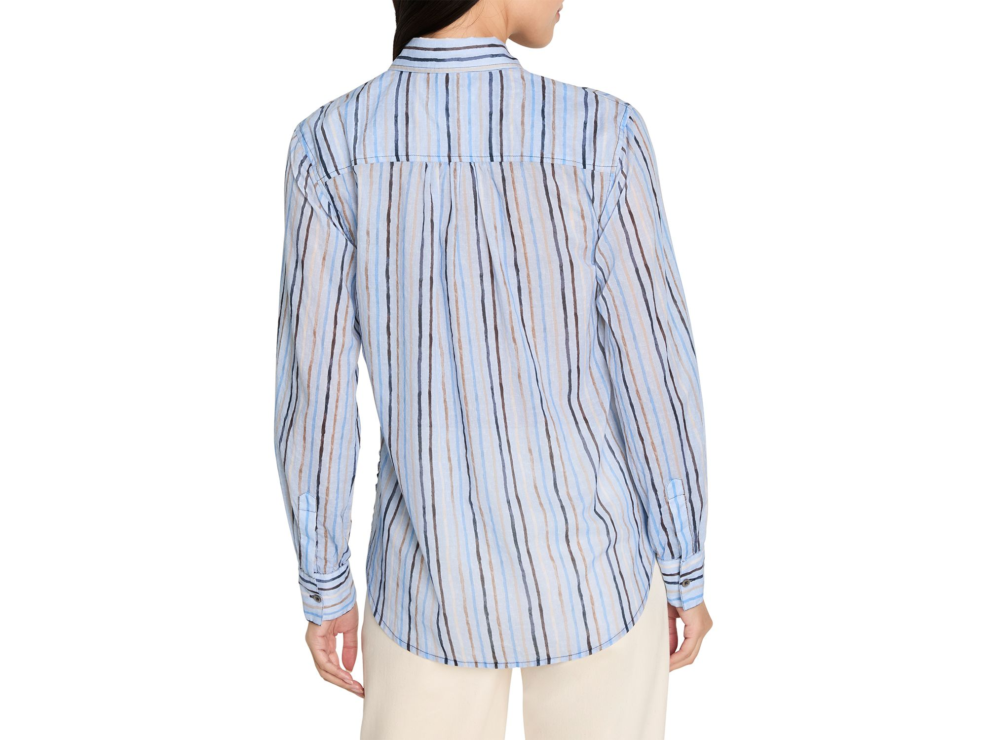 Drifty Painted Stripe Cotton Shirt — Image 4