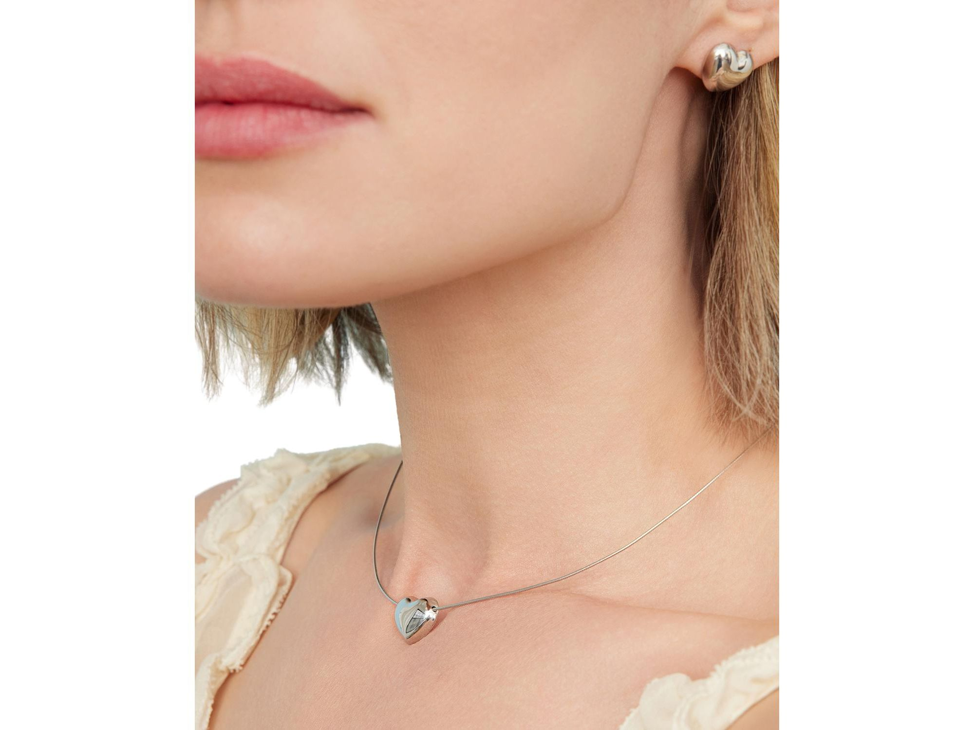 Sterling Lover Pendant Necklace, 16" — Image 4