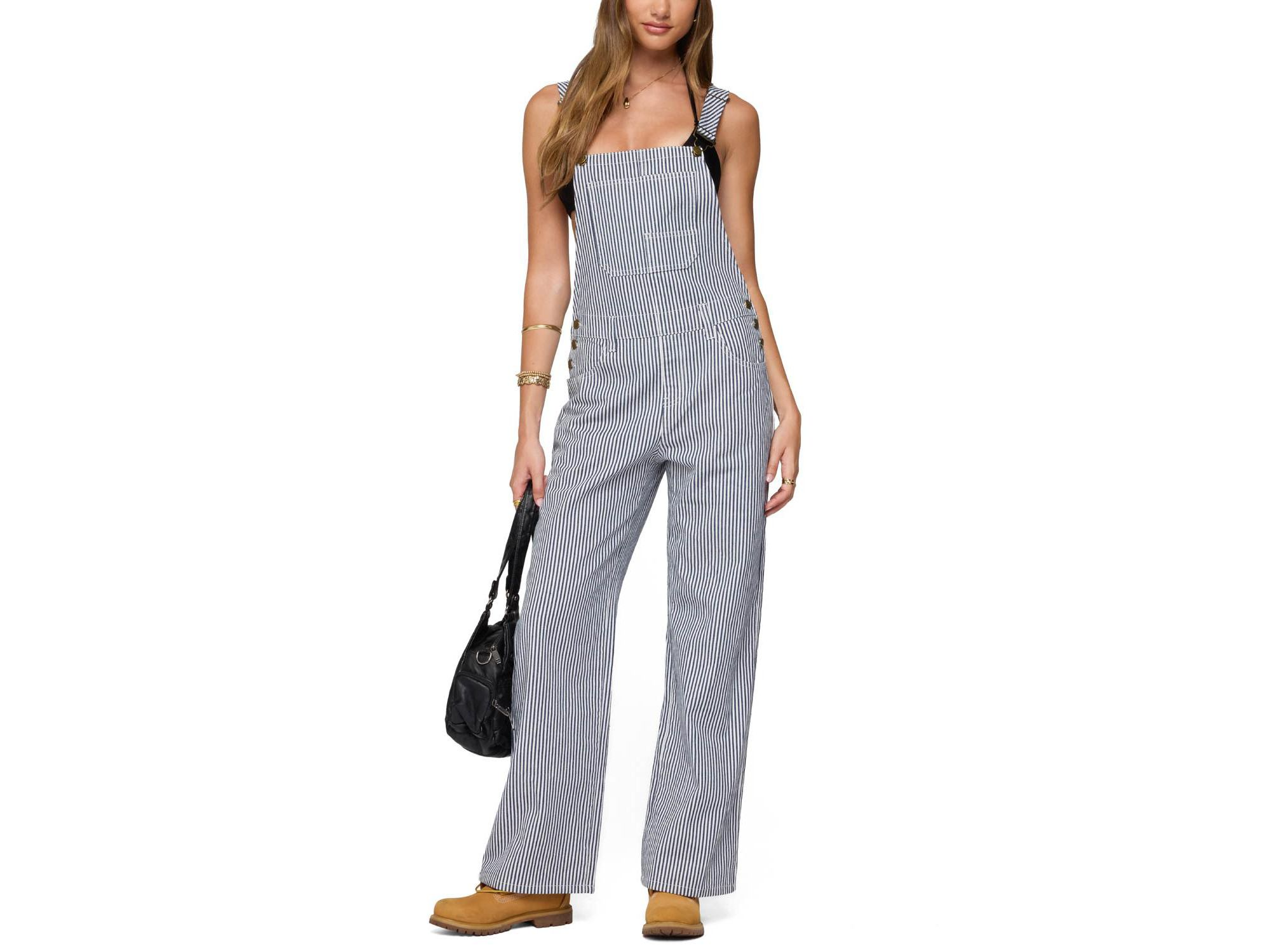 Tamsin Striped Denim Overalls — Image 3