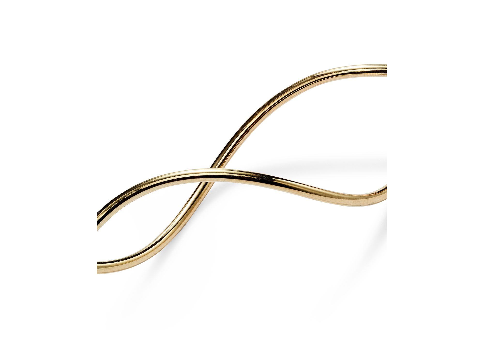 14K Yellow Gold Double Twisted Drop Earrings — Image 3