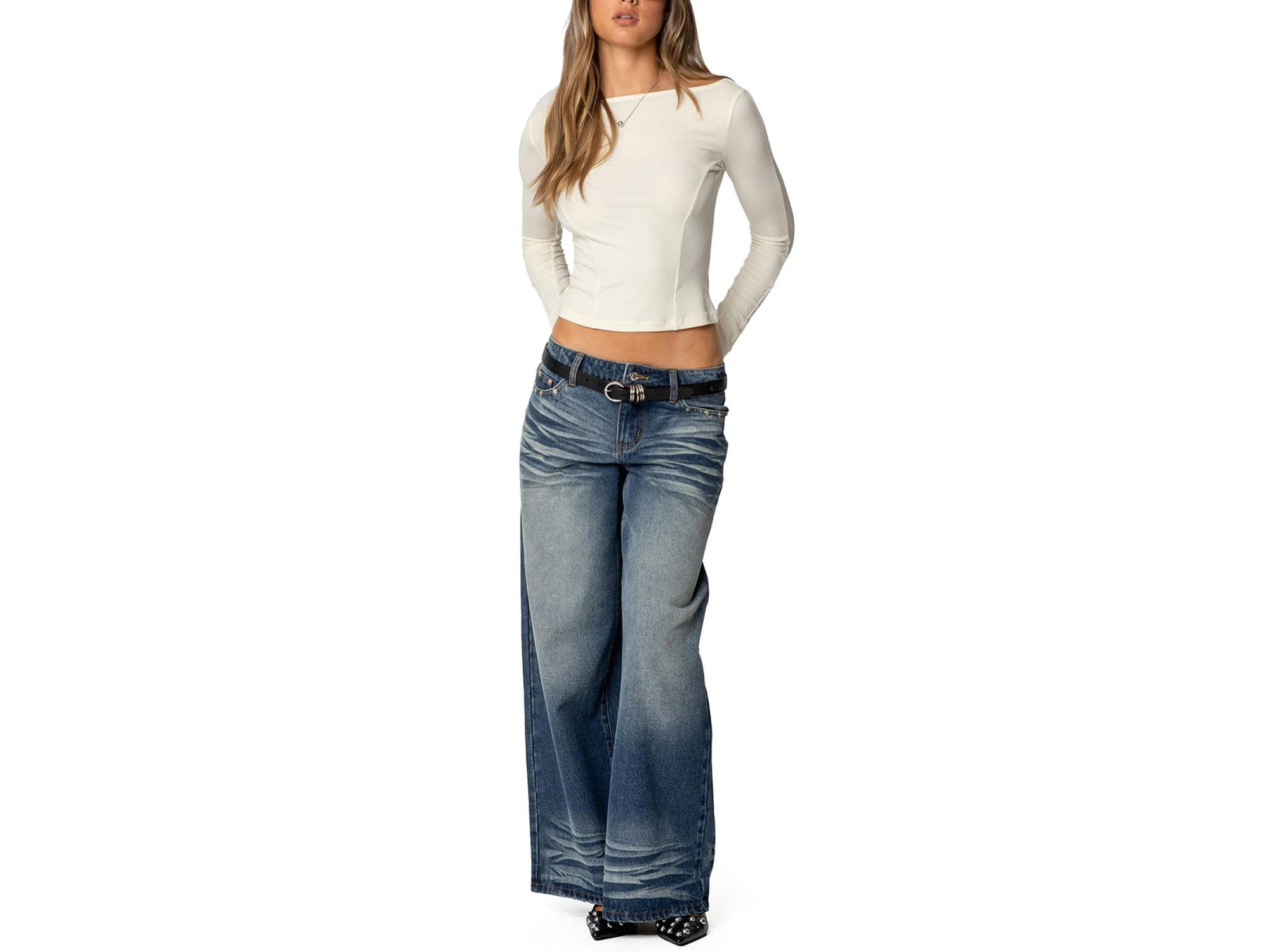 Nikola Ribbed Boat Neck Top — Image 3