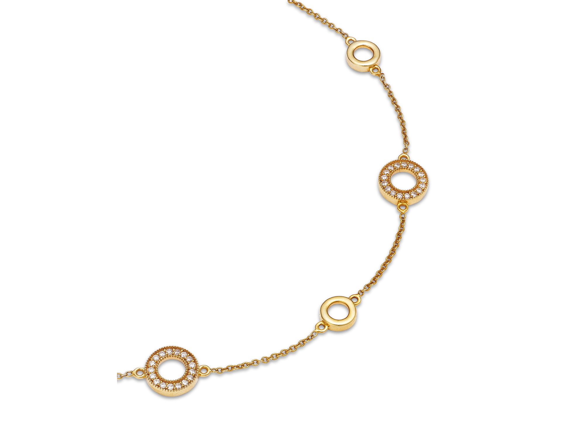 Diamond Circle Bracelet in 14K Yellow Gold, 0.25 tcw — Image 3
