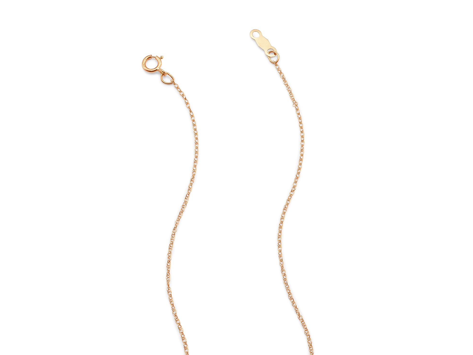 14K Yellow Gold Cross Necklace, 18" — Image 3