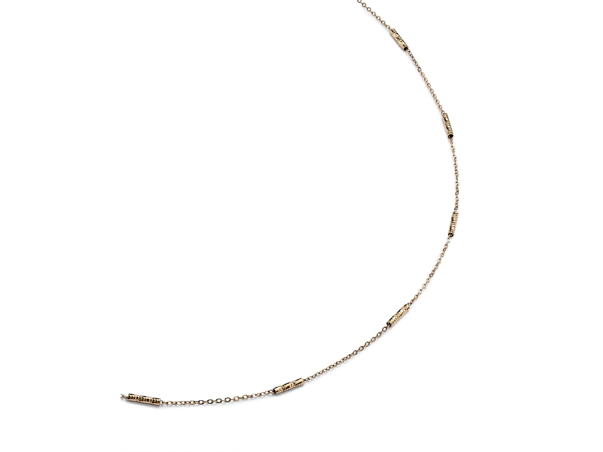 Bar Station Necklace in 14K Yellow Gold, 16" - Exclusive — Image 4
