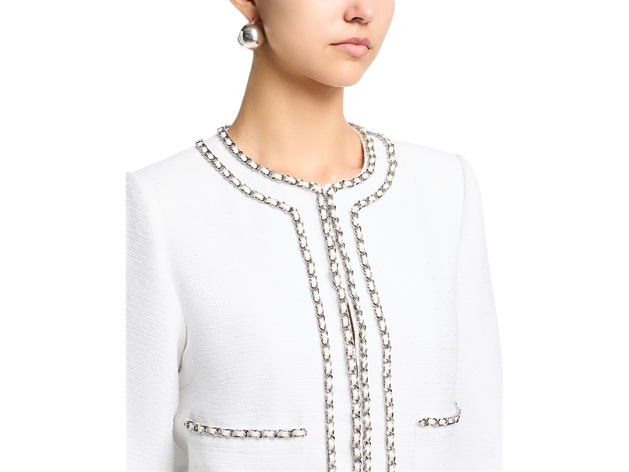 Chain Trim Tweed Jacket & Chain Trim Tweed Shorts - Exclusive — Image 3