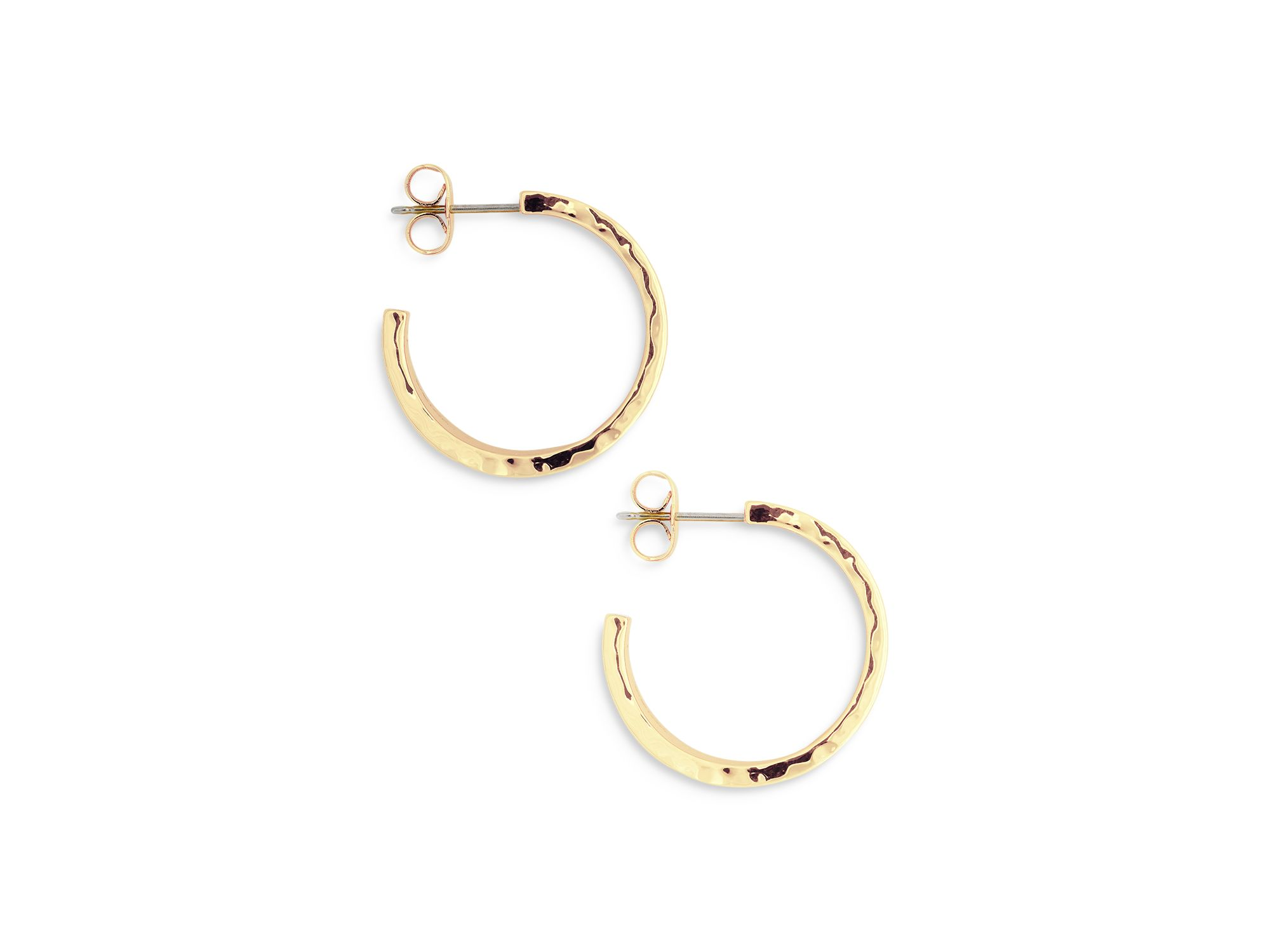 Enchanted Forest Bark Hoop Earrings in 18K Gold Plated — Image 3