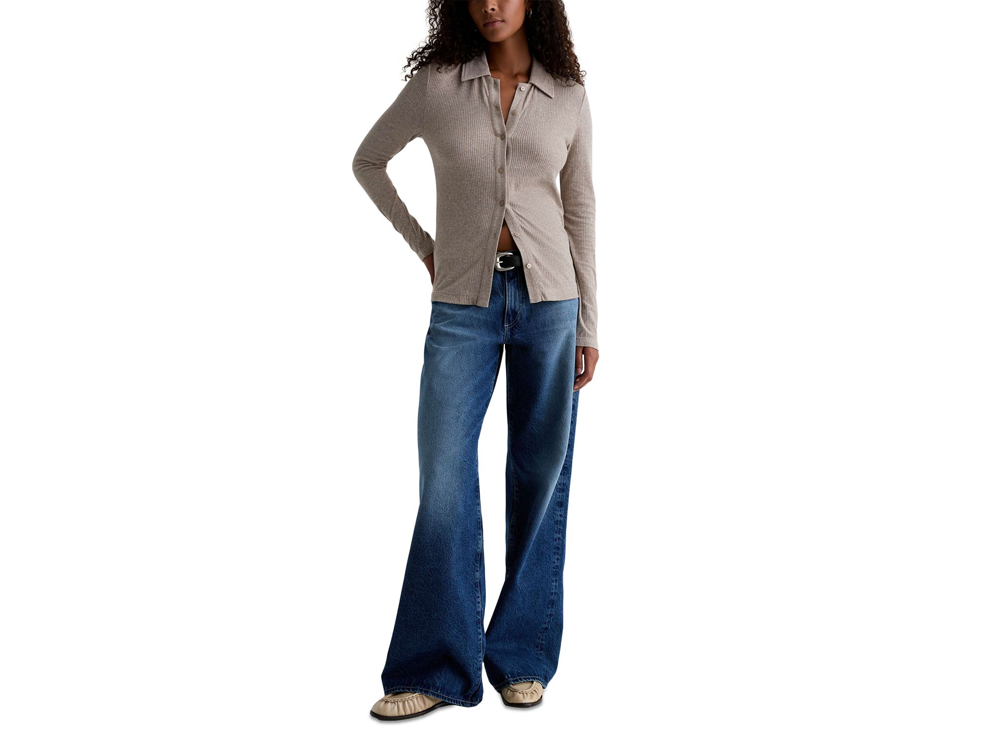 Adria Low Rise Wide Leg Jeans in Ojai — Image 5