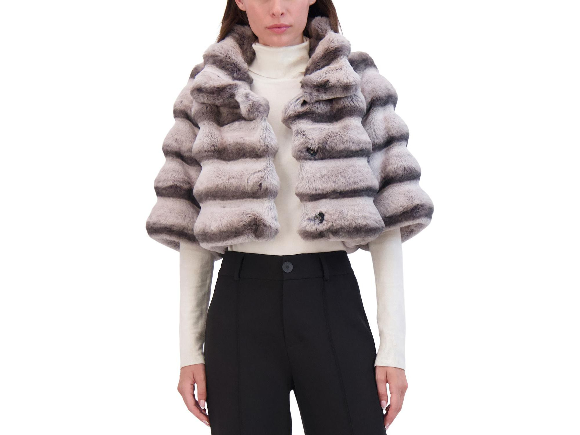 Faux Fur Chinchilla Bolero — Image 3