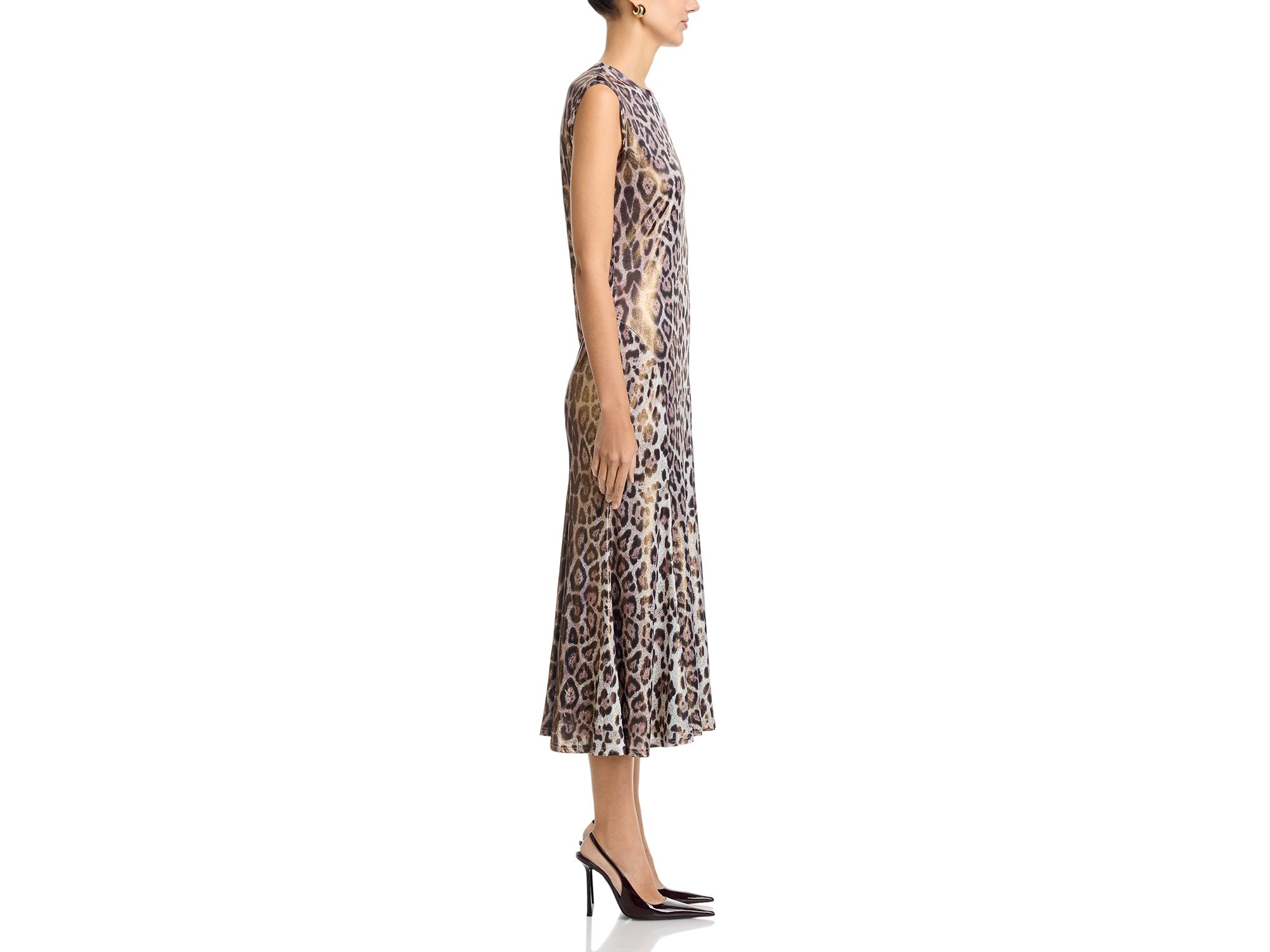 Leopard Fitted Maxi Dress — Image 5
