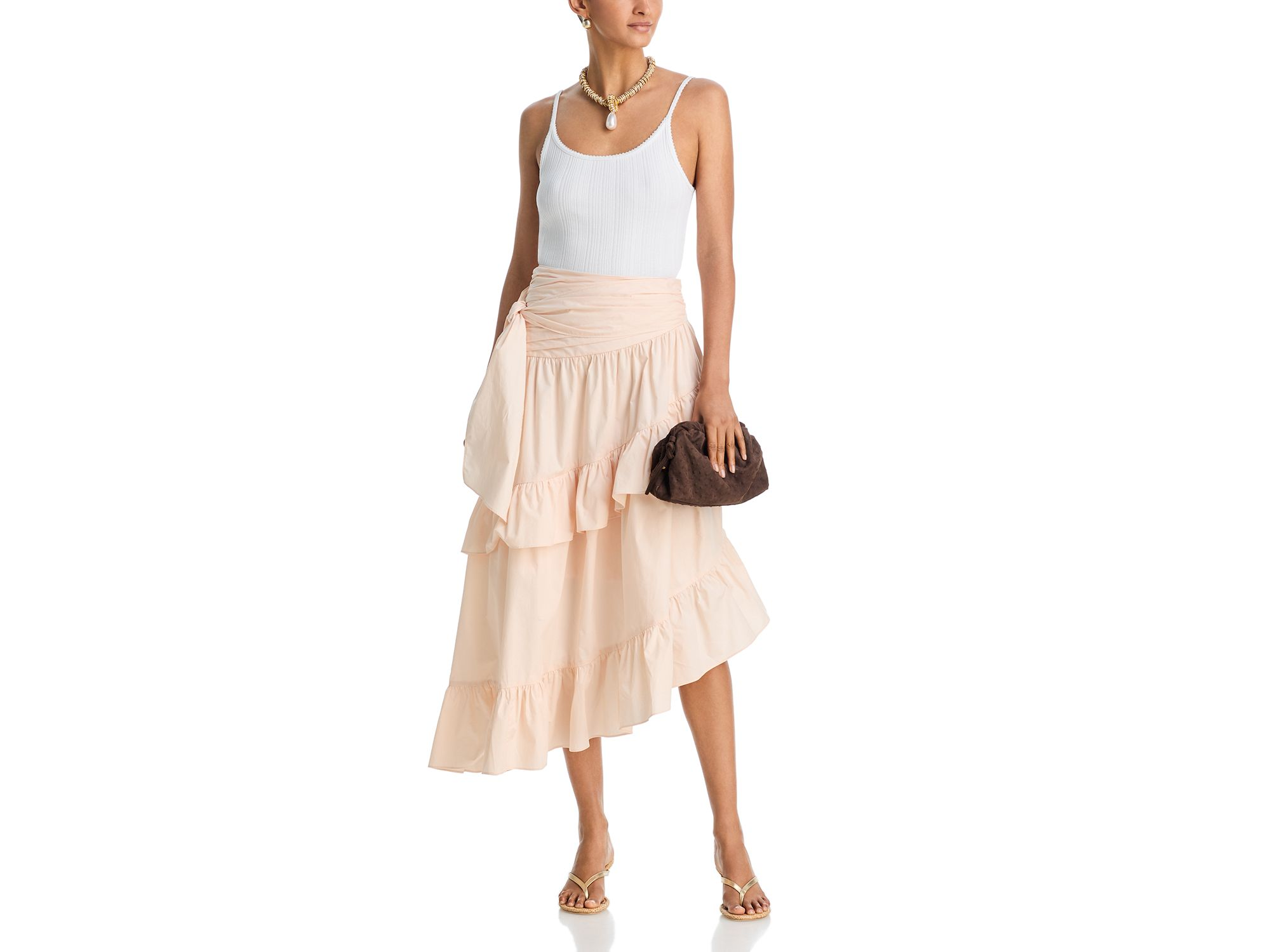 Asymmetric Ruffle Trim Skirt - Exclusive — Image 4