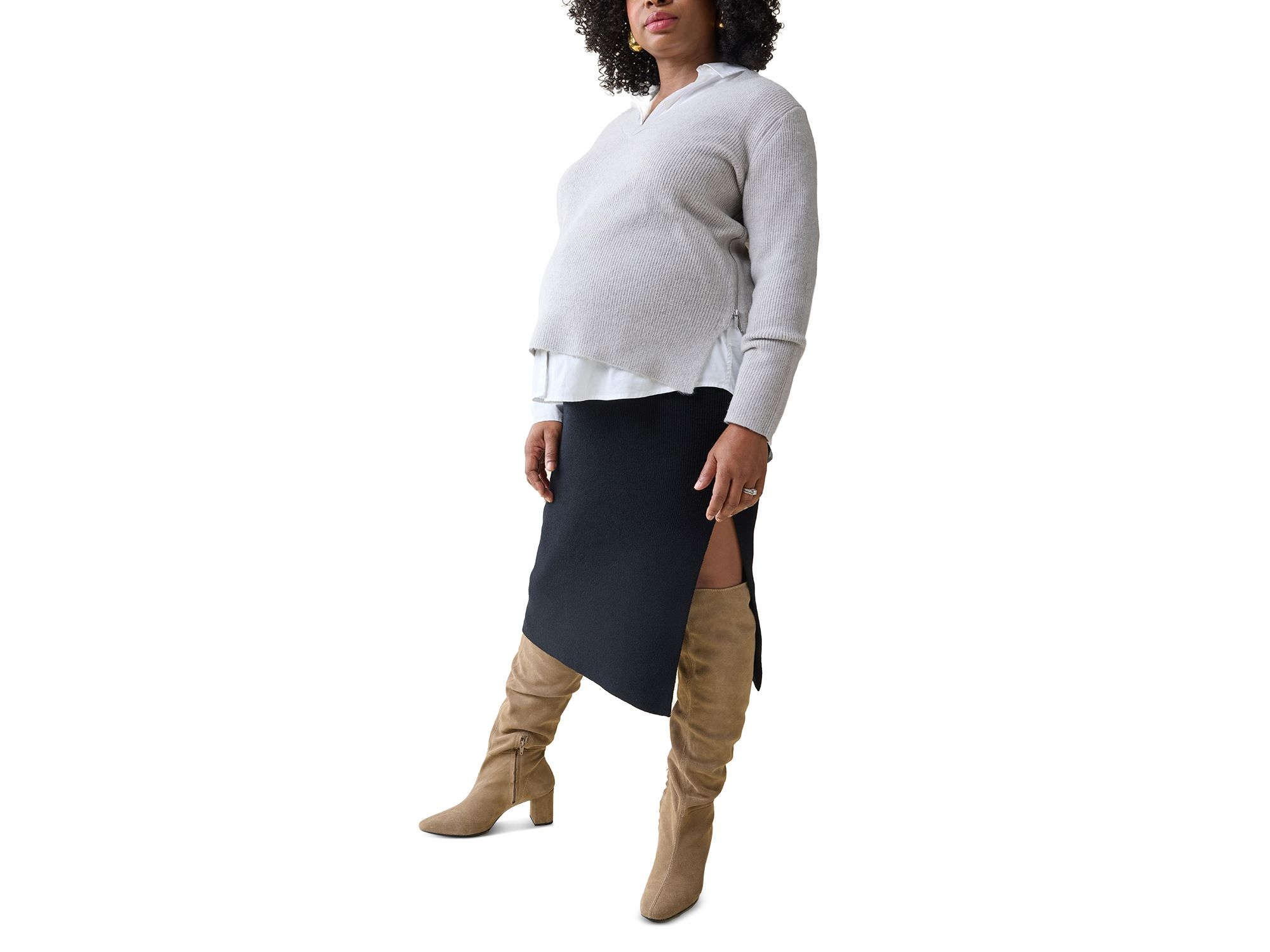 Maternity Side Zip Sweater — Image 4