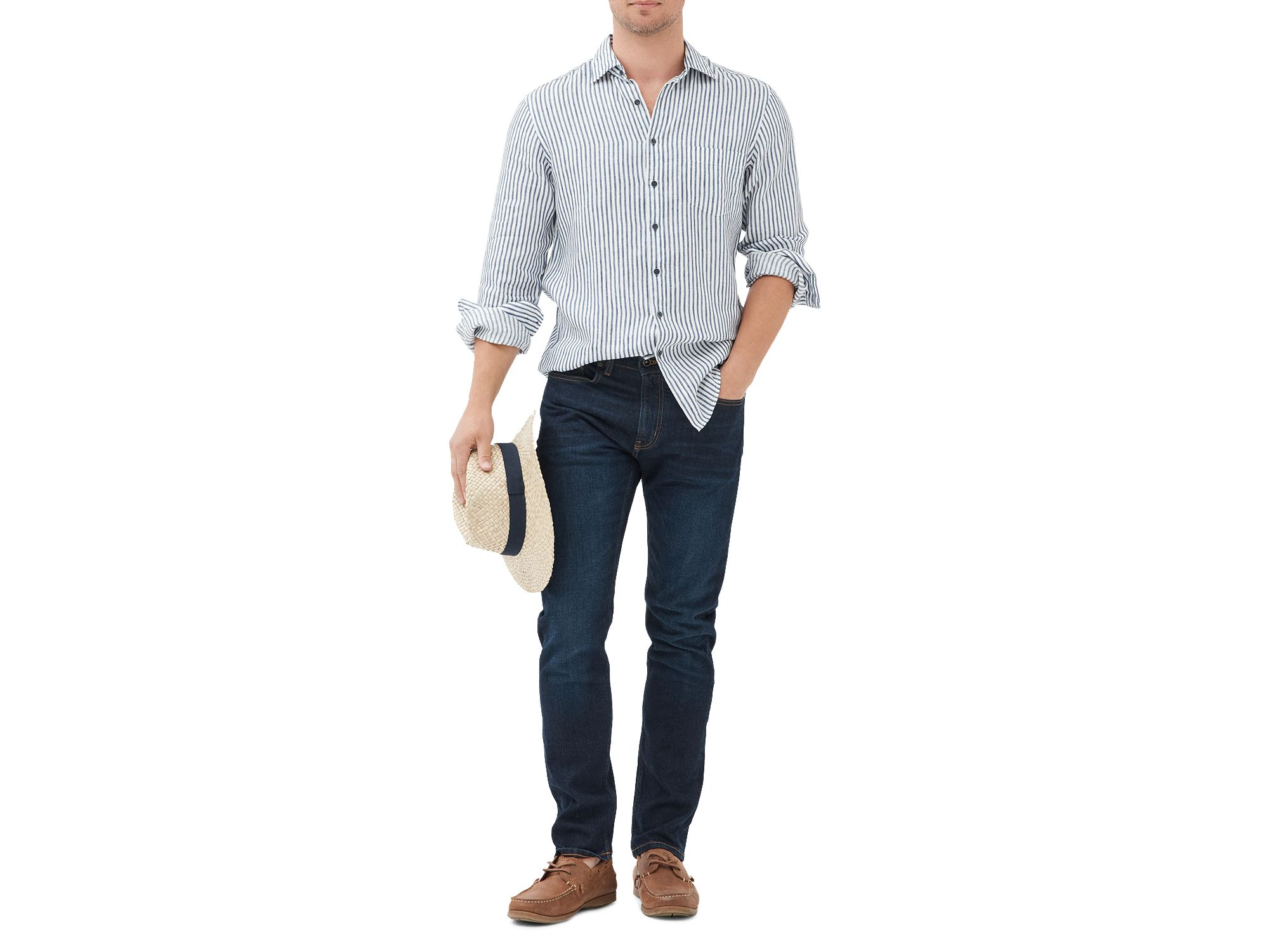 Sutton Straight Leg Jeans in Dark Blue — Image 3