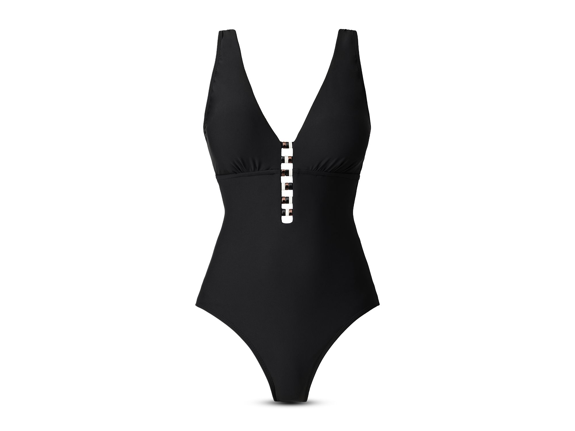 Solid Darly Fitted One Piece Swimsuit — Image 5