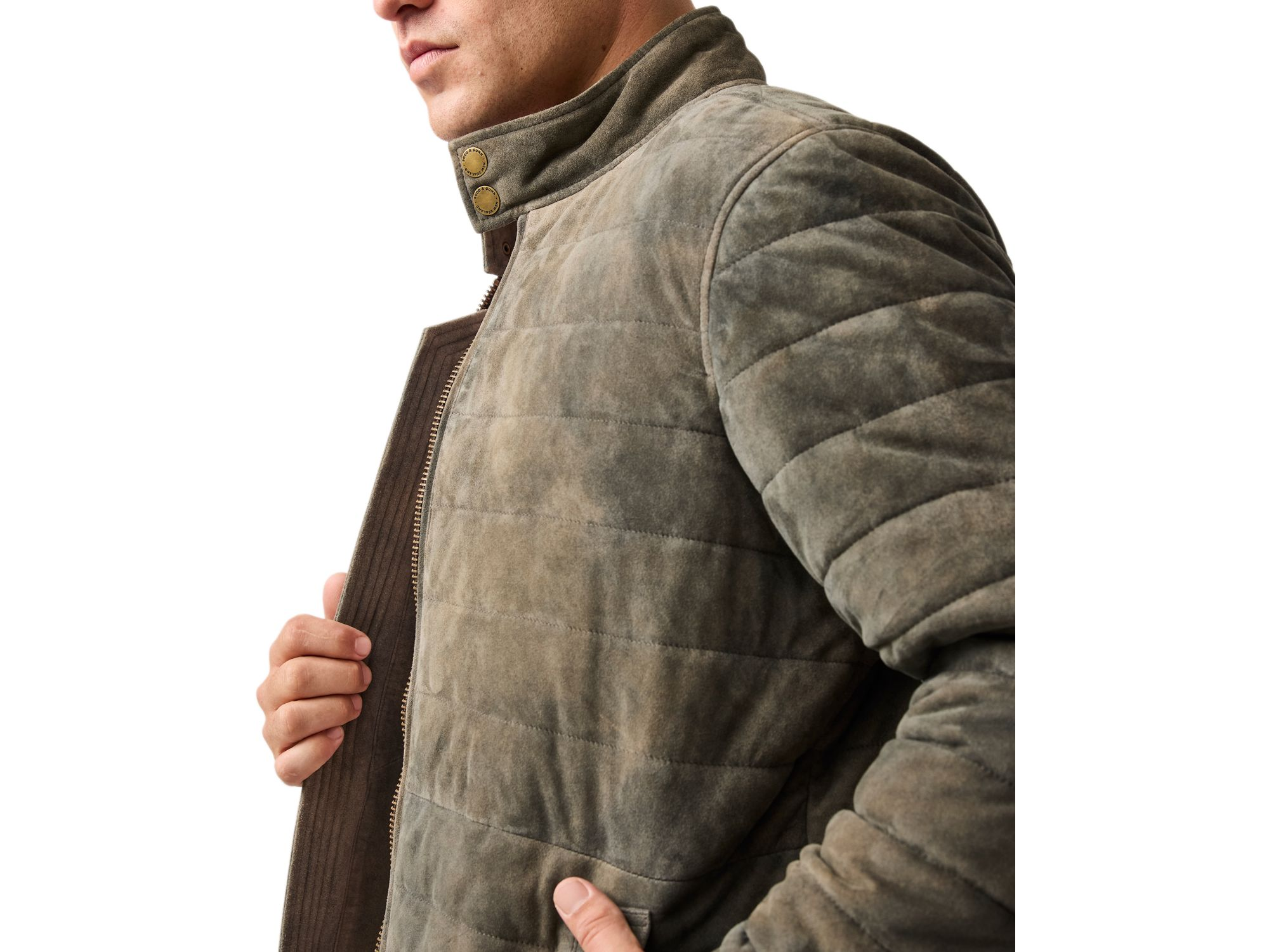 Long Island Quilted Suede Jacket — Image 3