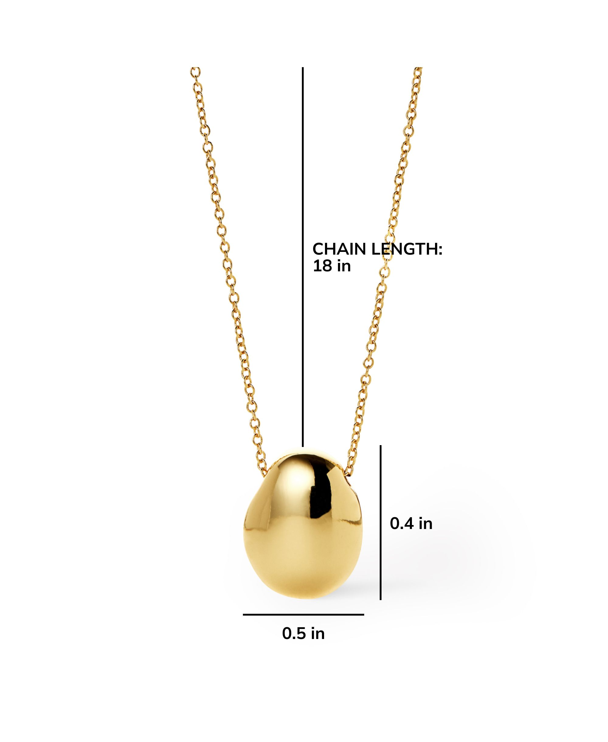 Gold Pendant Pebble Mini Necklace — Image 6