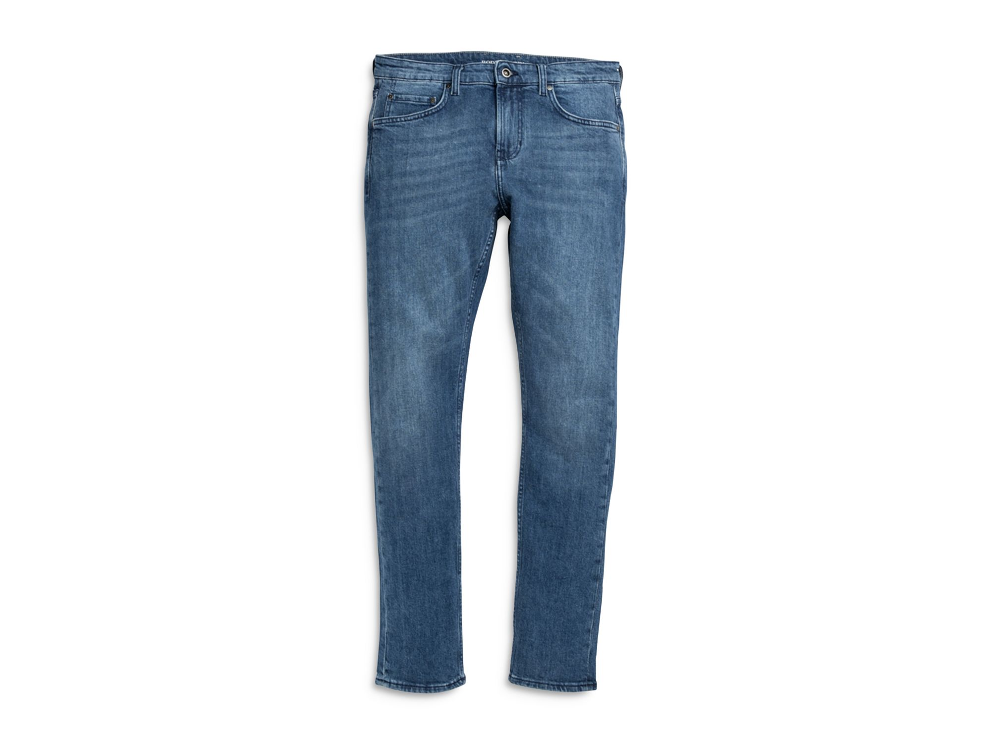 Oaro Slim Fit Italian Denim Jeans in Bright Blue — Image 4