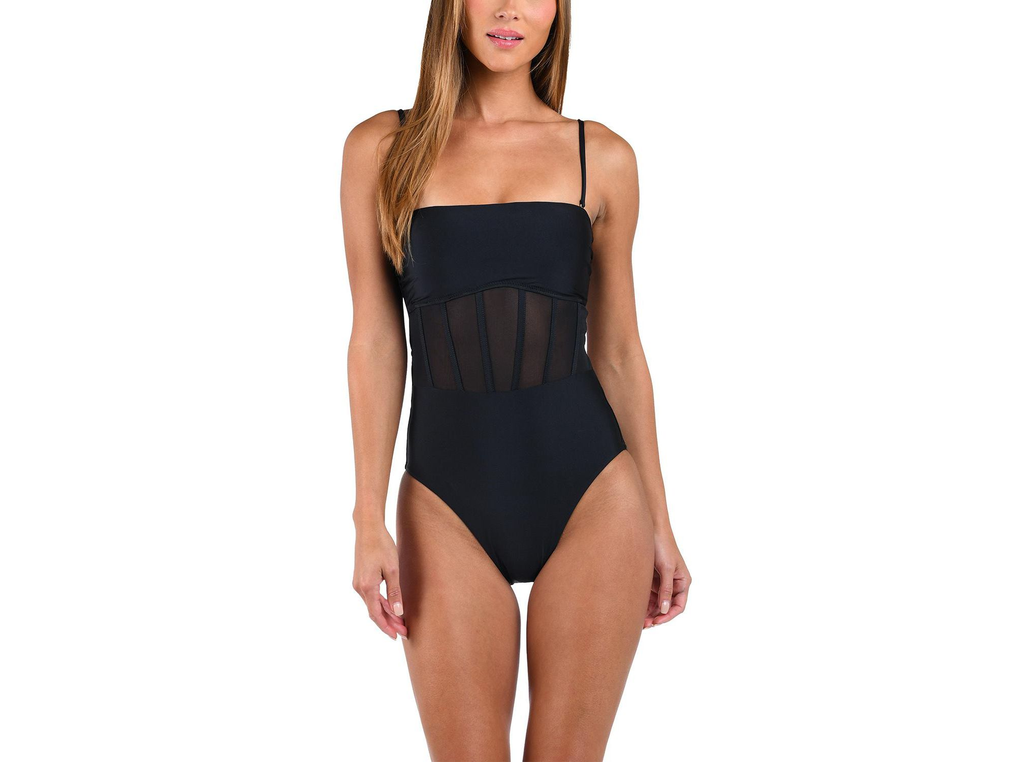 Solid Bandeau One Piece - Image 1