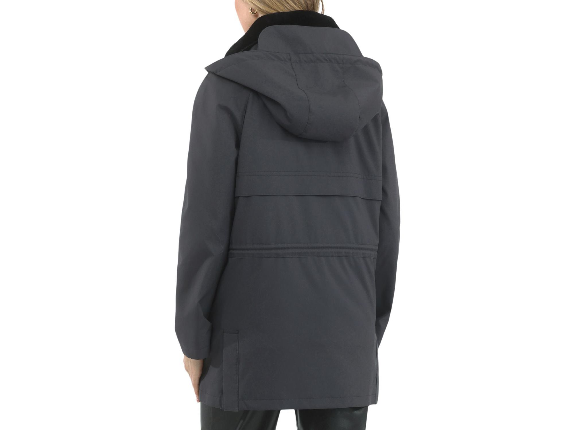 Parka with Detachable Hood and Select Shearling Lamb Collar, Removable Vest — Image 4