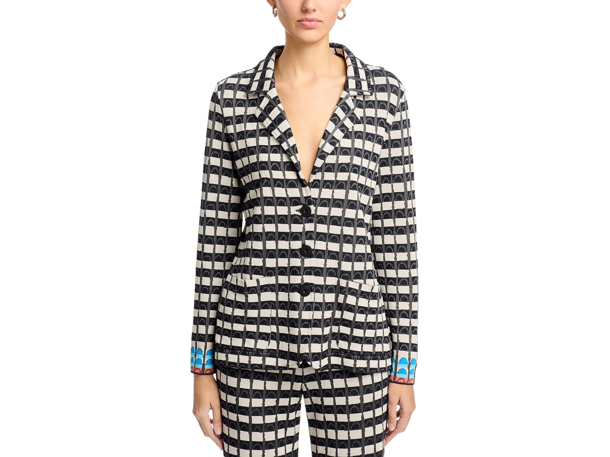 Plaid Knit Blazer — Image 5