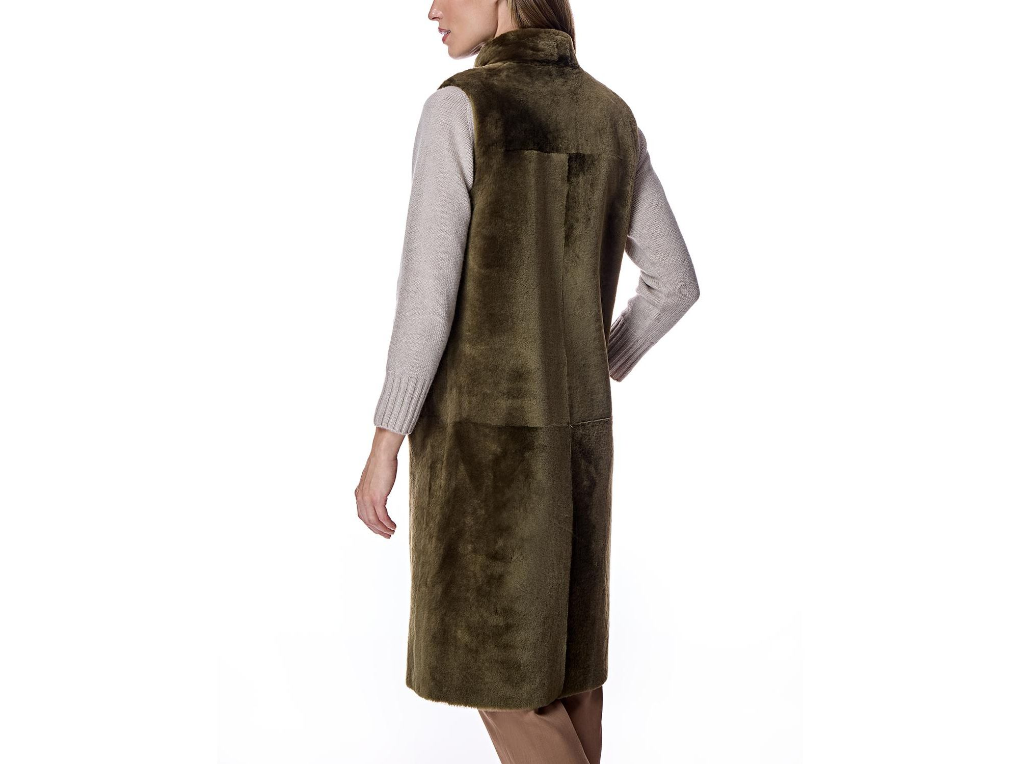 Reversible Shearling Lamb Vest — Image 3
