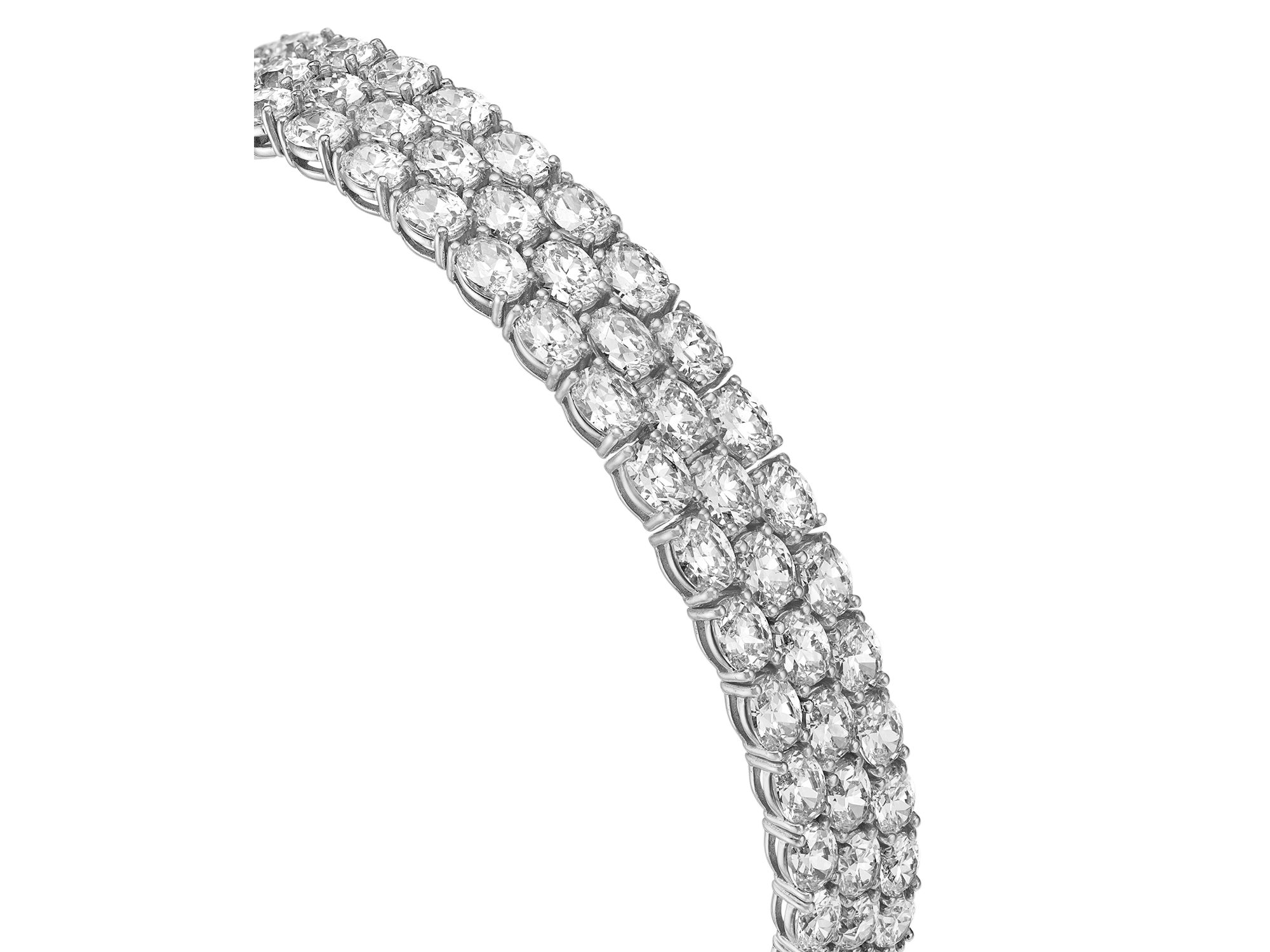 Certified Lab Grown Diamond Multirow Bracelet in 14K White Gold, 18.00 tcw — Image 3