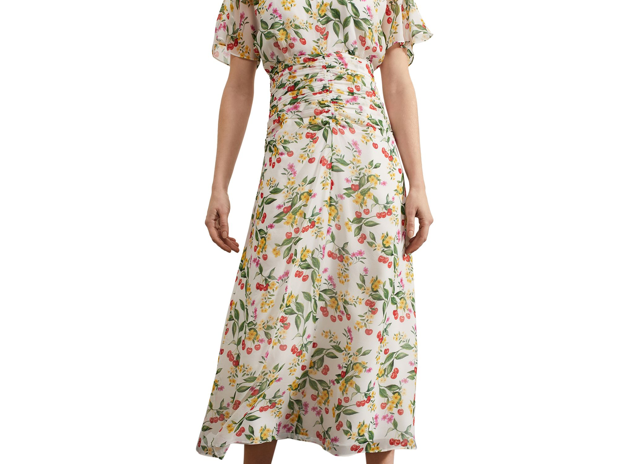 Tegan Printed Silk Dress — Image 4