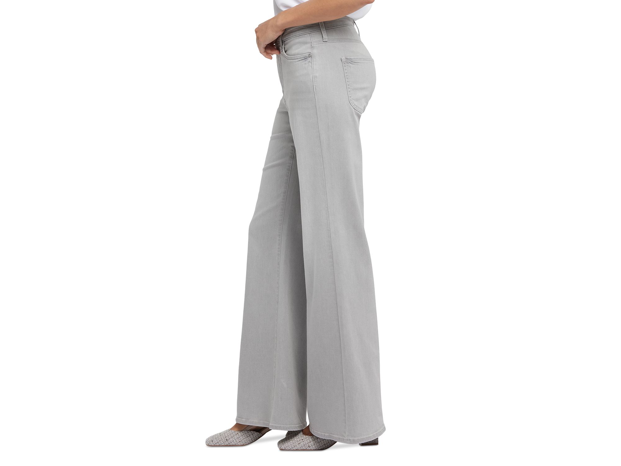 Mia High Rise Palazzo Jeans in Grenada Mist — Image 3