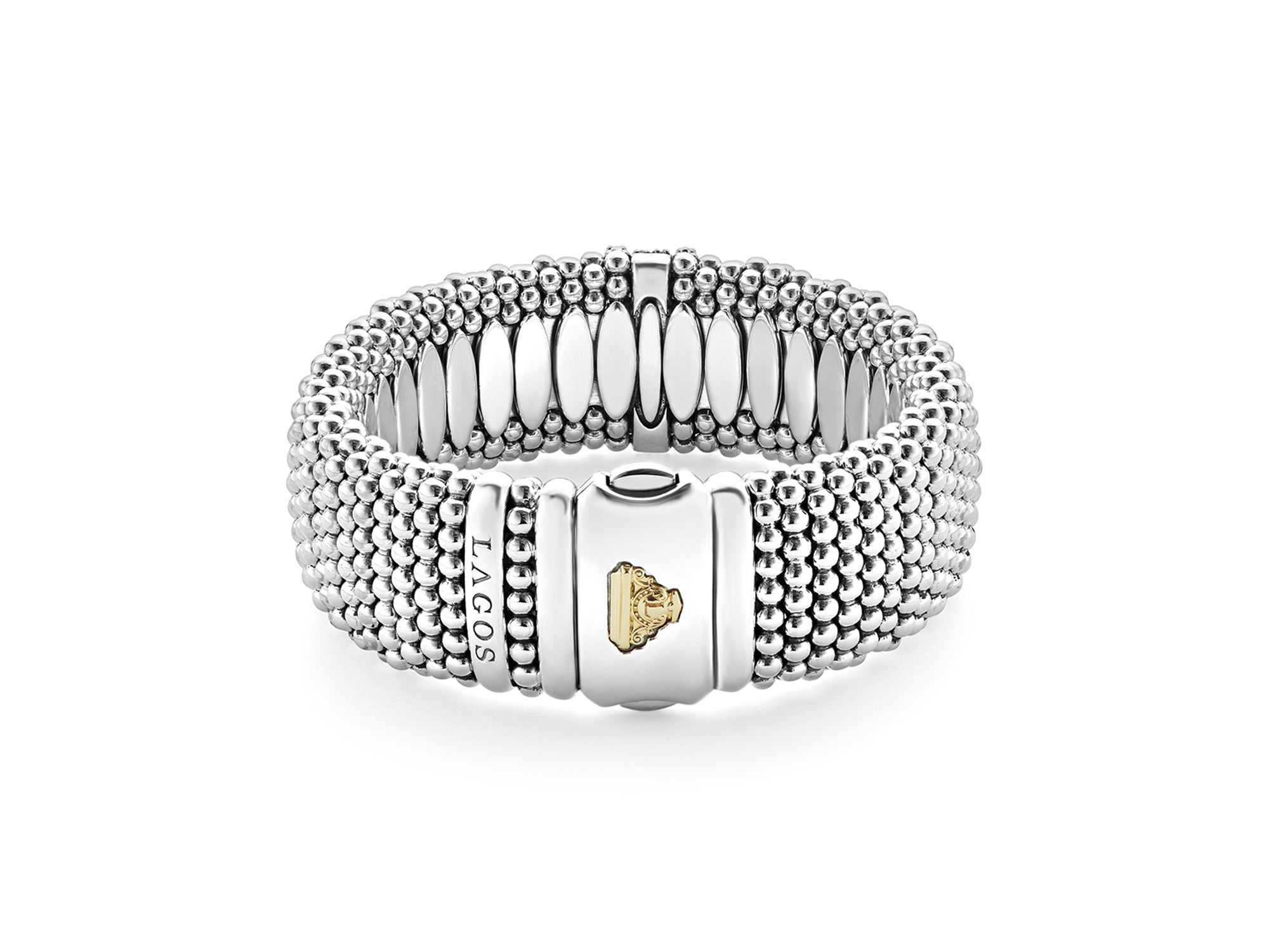 18K Gold & Sterling Silver Diamond Lux Single Station Bracelet, 23mm — Image 5