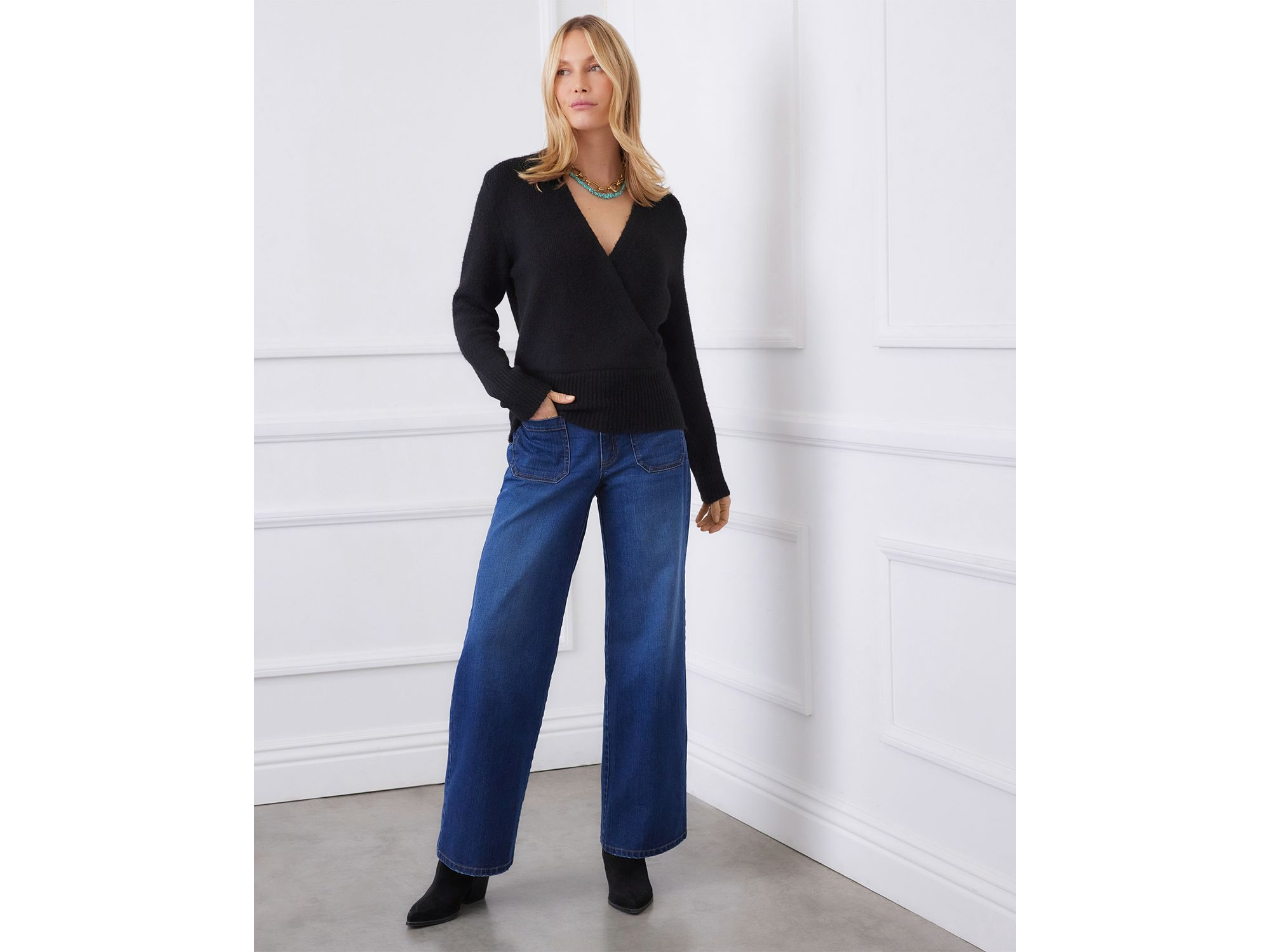 Faux Wrap Sweater — Image 7