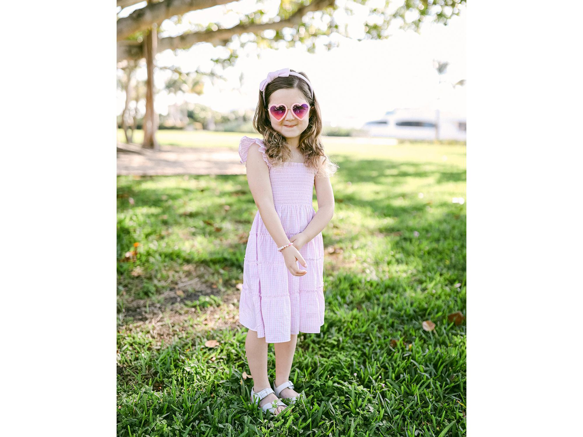 Girls' Palmer Pink Seersucker Bow Headband - Little Kid, Big Kid — Image 3