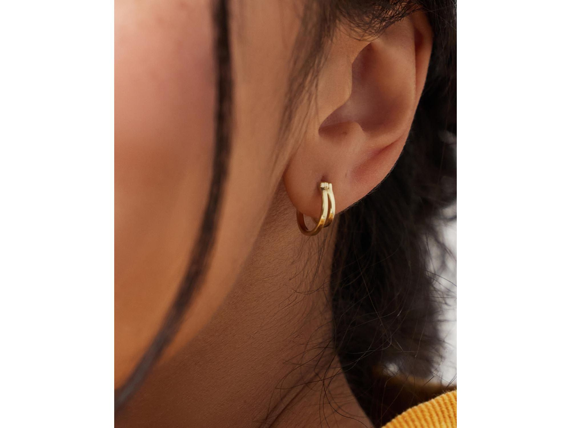 10K Gold Double Hoops — Image 3
