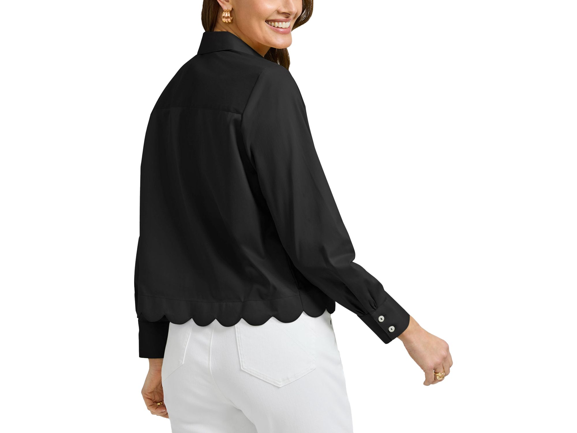 Scarlett Long Sleeved Matte Sateen Shirt — Image 4
