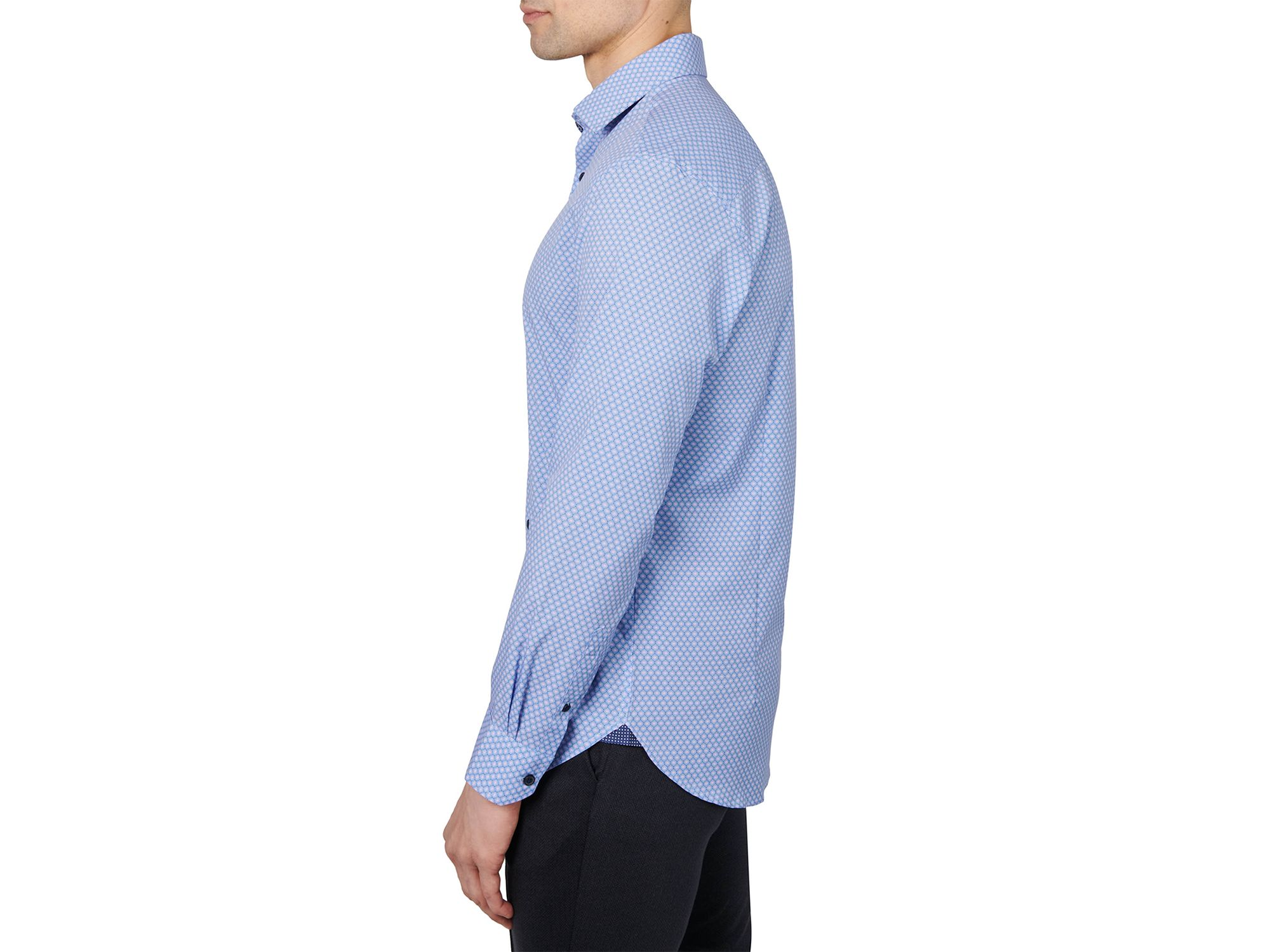 Slim Fit Concentric Geo Performance Dress Shirt — Image 4